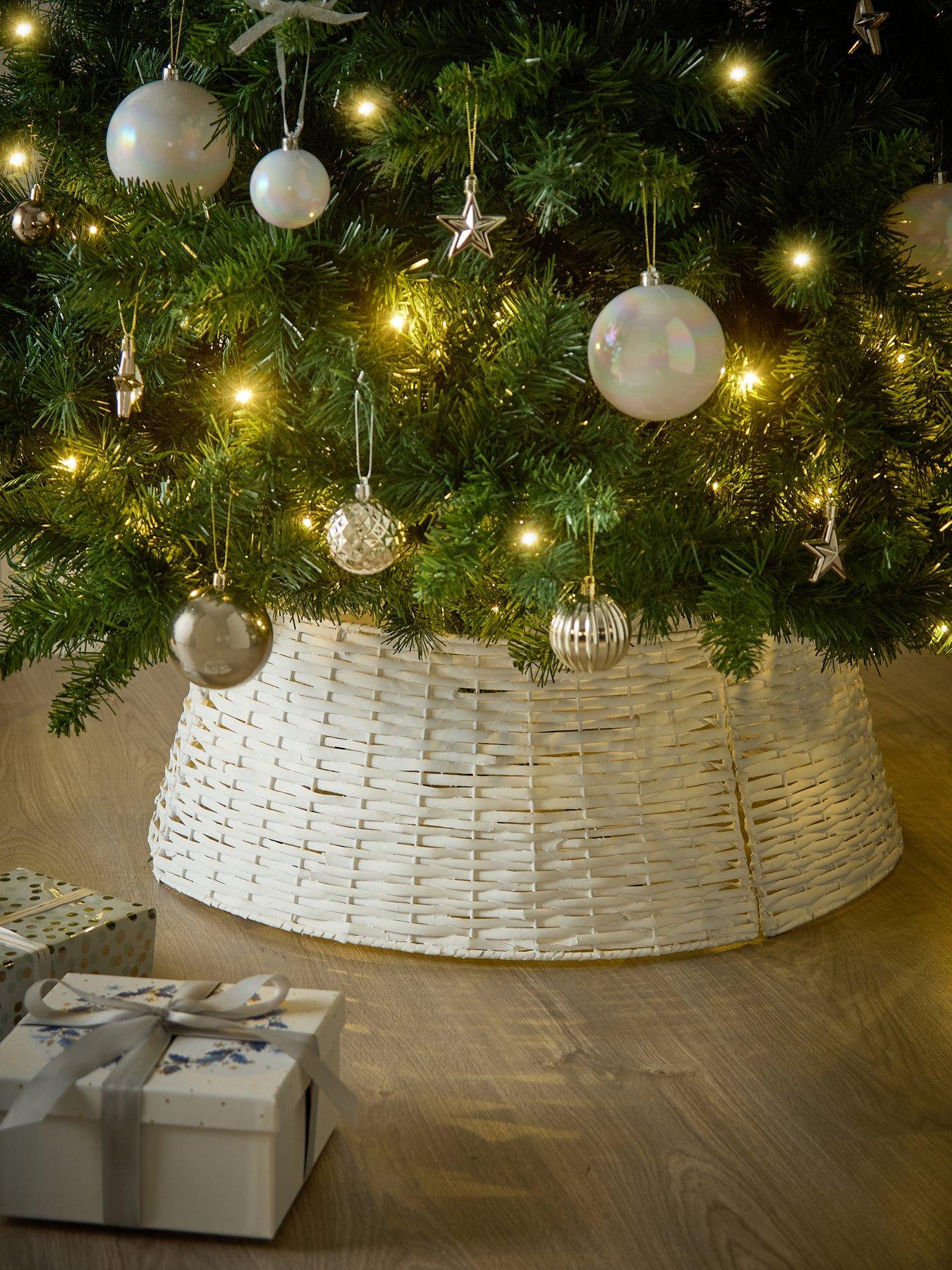undefined White Wash Willow Christmas Tree Skirt - 50 x 70 cm