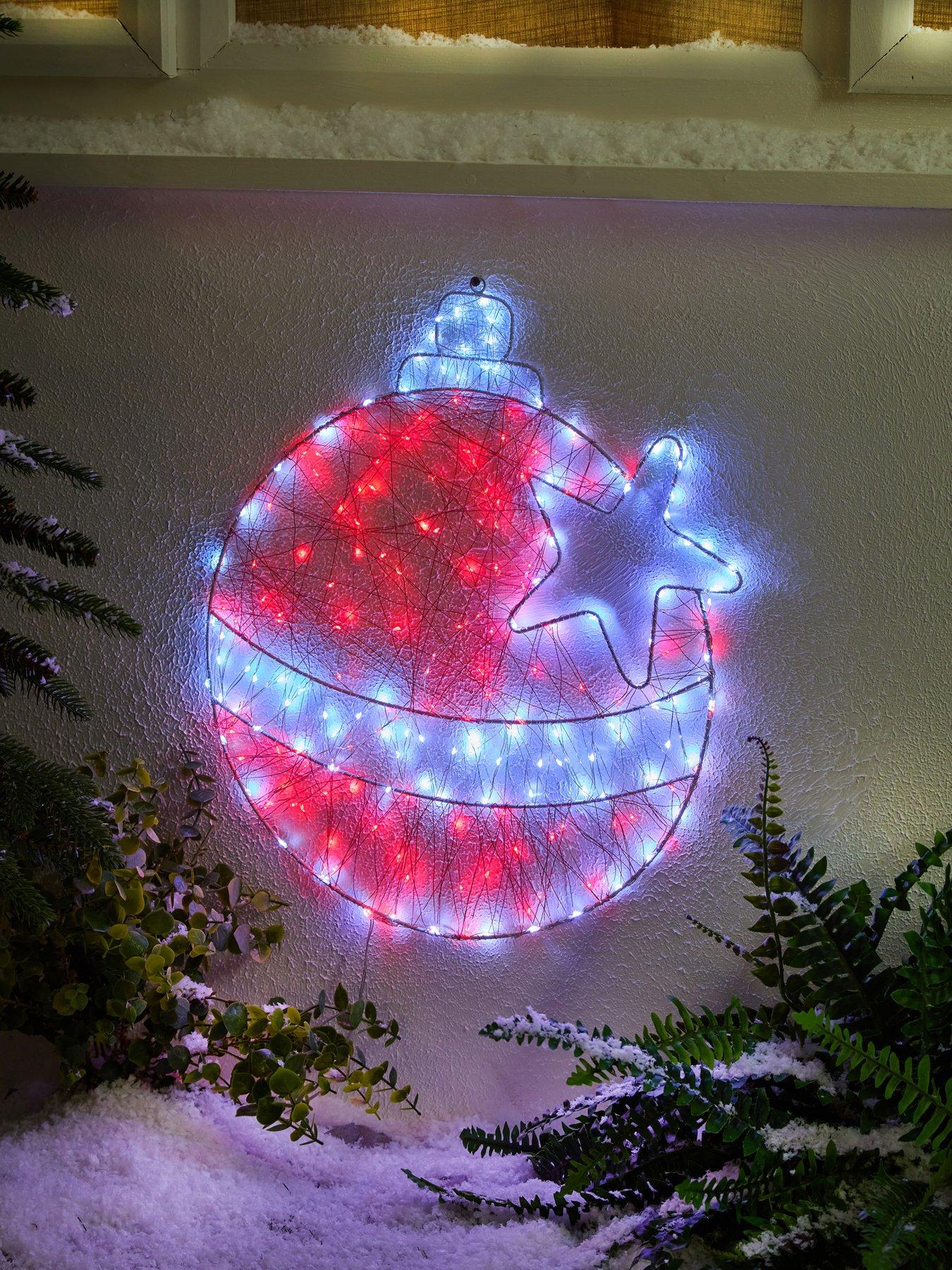 Festive Twinkling Christmas Bauble Light Indoor/outdoor