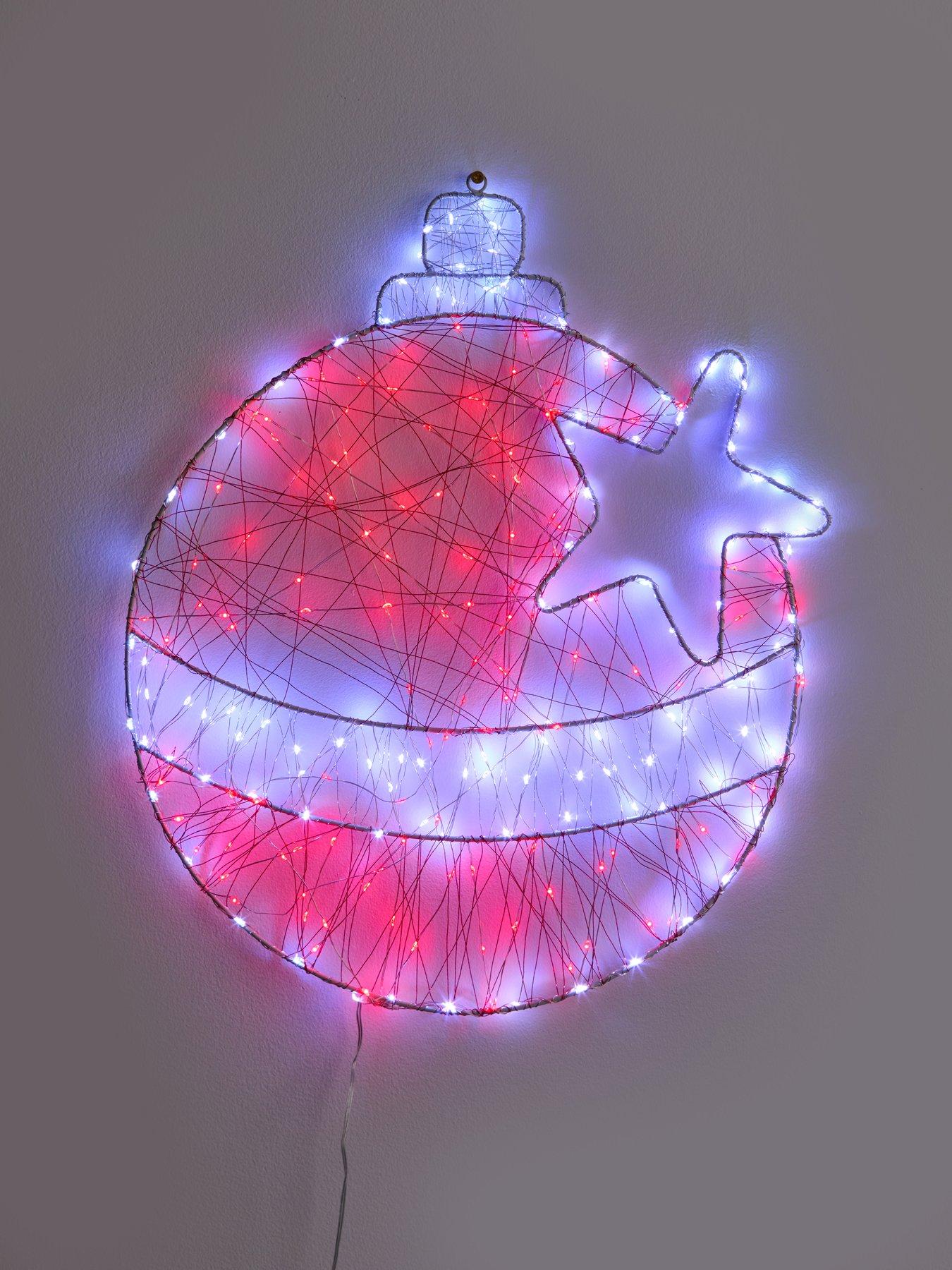 Image 3 of 7 of Festive Twinkling Christmas Bauble Light Indoor/outdoor