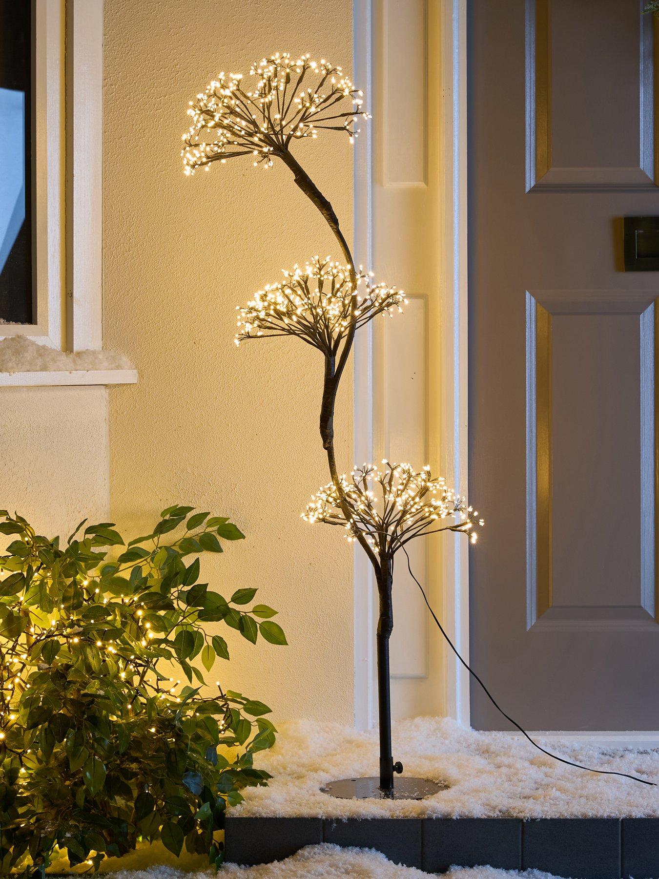 undefined 120 cm Dewdrop Firework Ball Outdoor Christmas Tree with Warm White LEDs