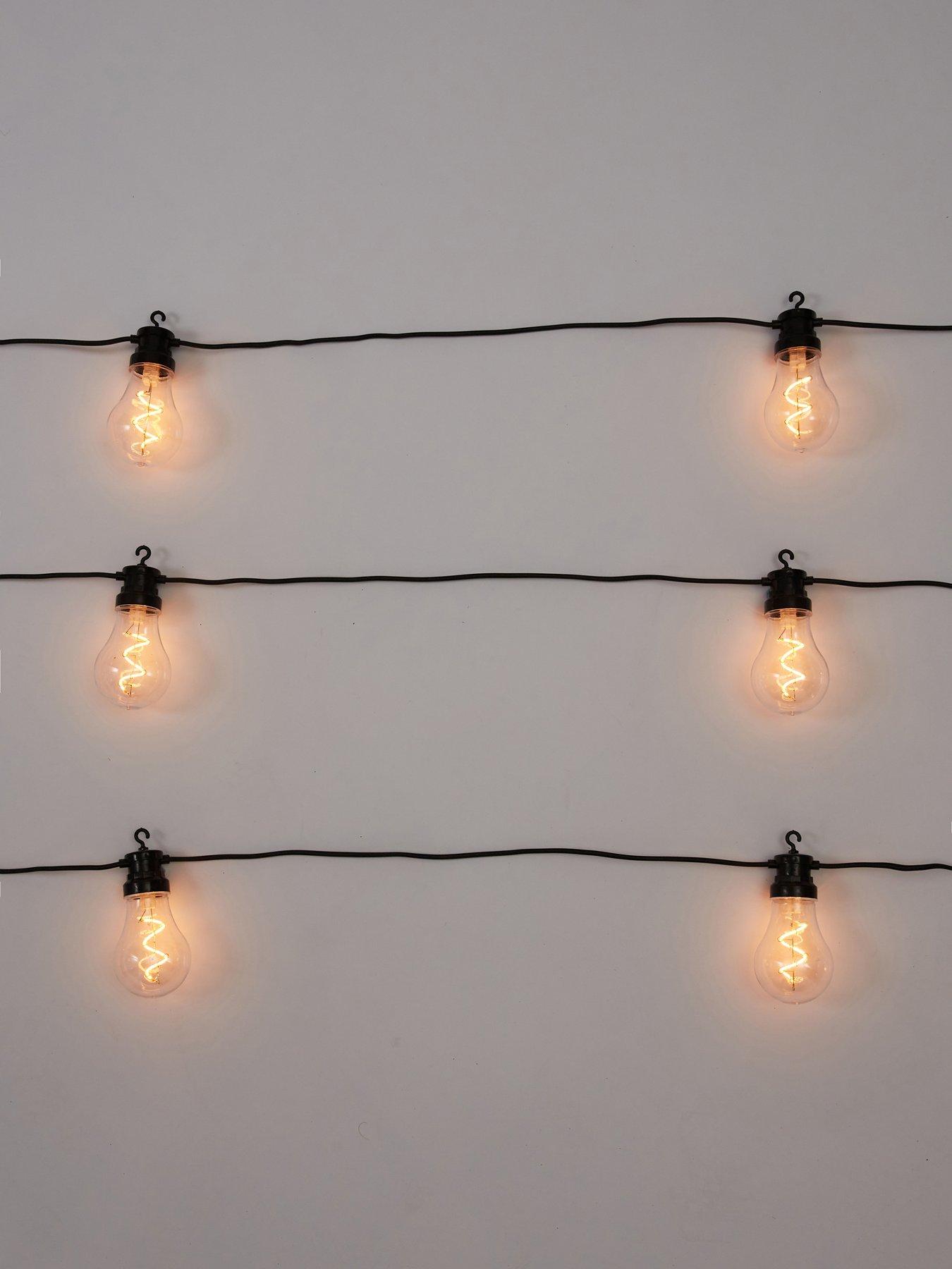 Image 3 of 3 of Festive 10 Warm White Connectable Festoon Spiral Bulb Outdoor Christmas&nbsp;Lights
