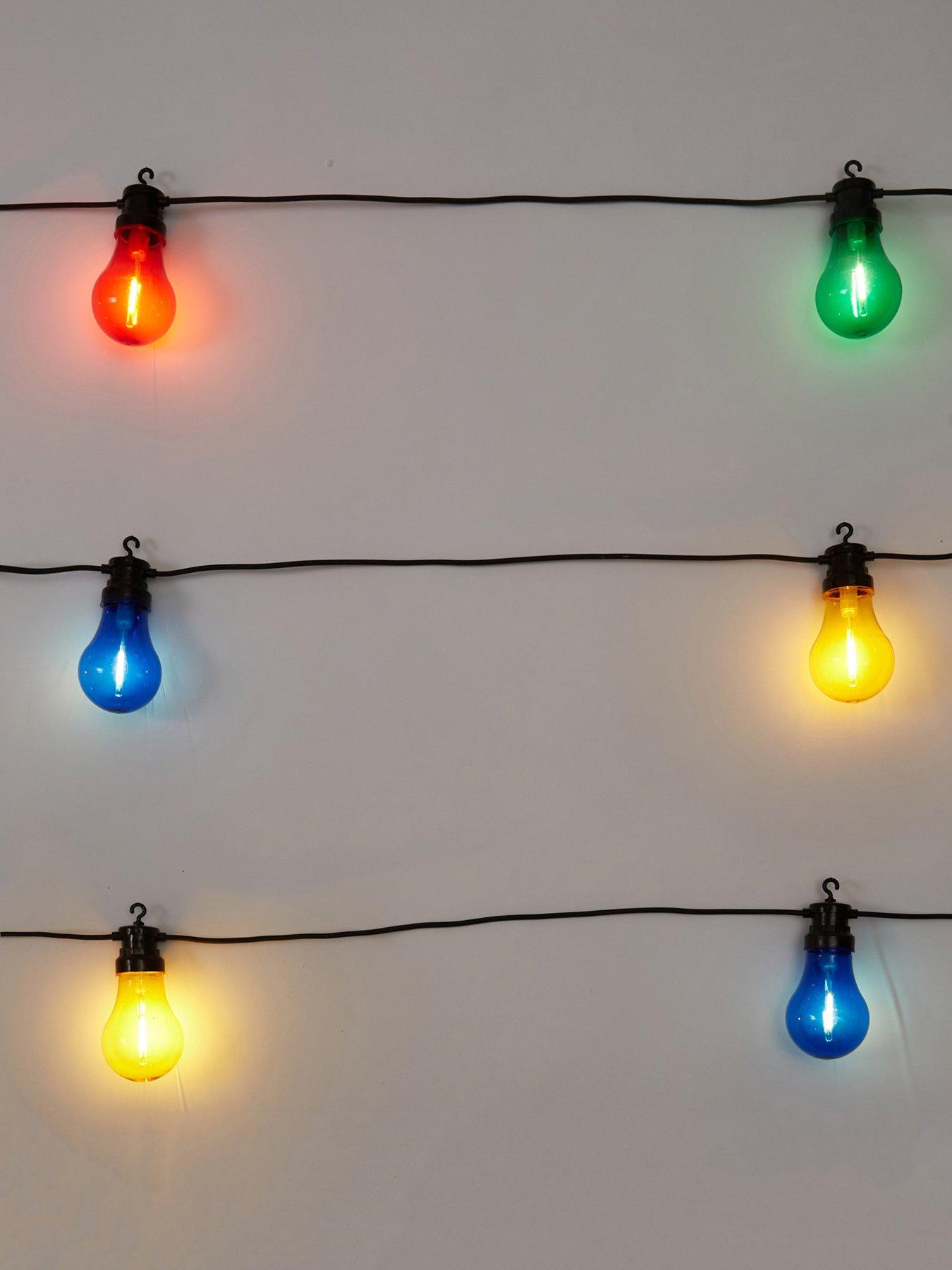 Image 3 of 3 of Festive 10 Multicolour Connectable Festoon Bulb Outdoor Christmas&nbsp;Lights