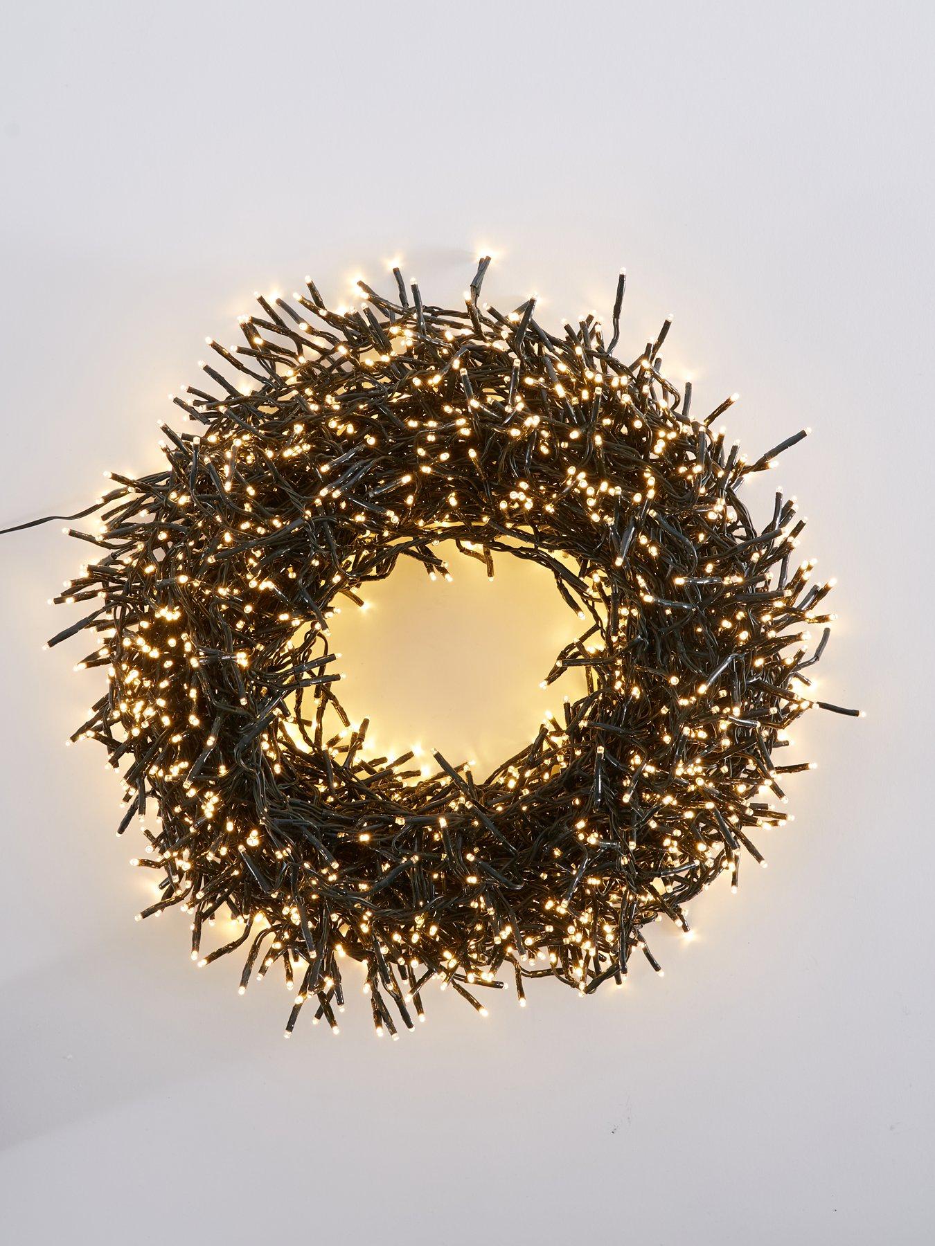 Image 4 of 7 of Festive Multi Function Indoor/Outdoor Christmas&nbsp;Cluster Lights - 2000 -&nbsp;Warm White