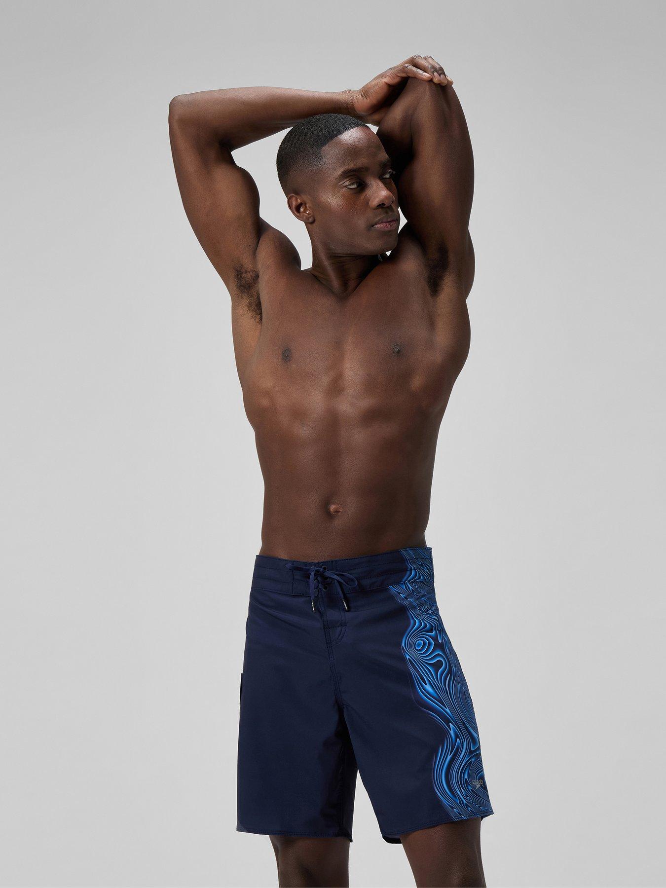 Image 1 of 6 of Speedo Mens The Lookout Boardshort 18 Inch Eng Print - Blue