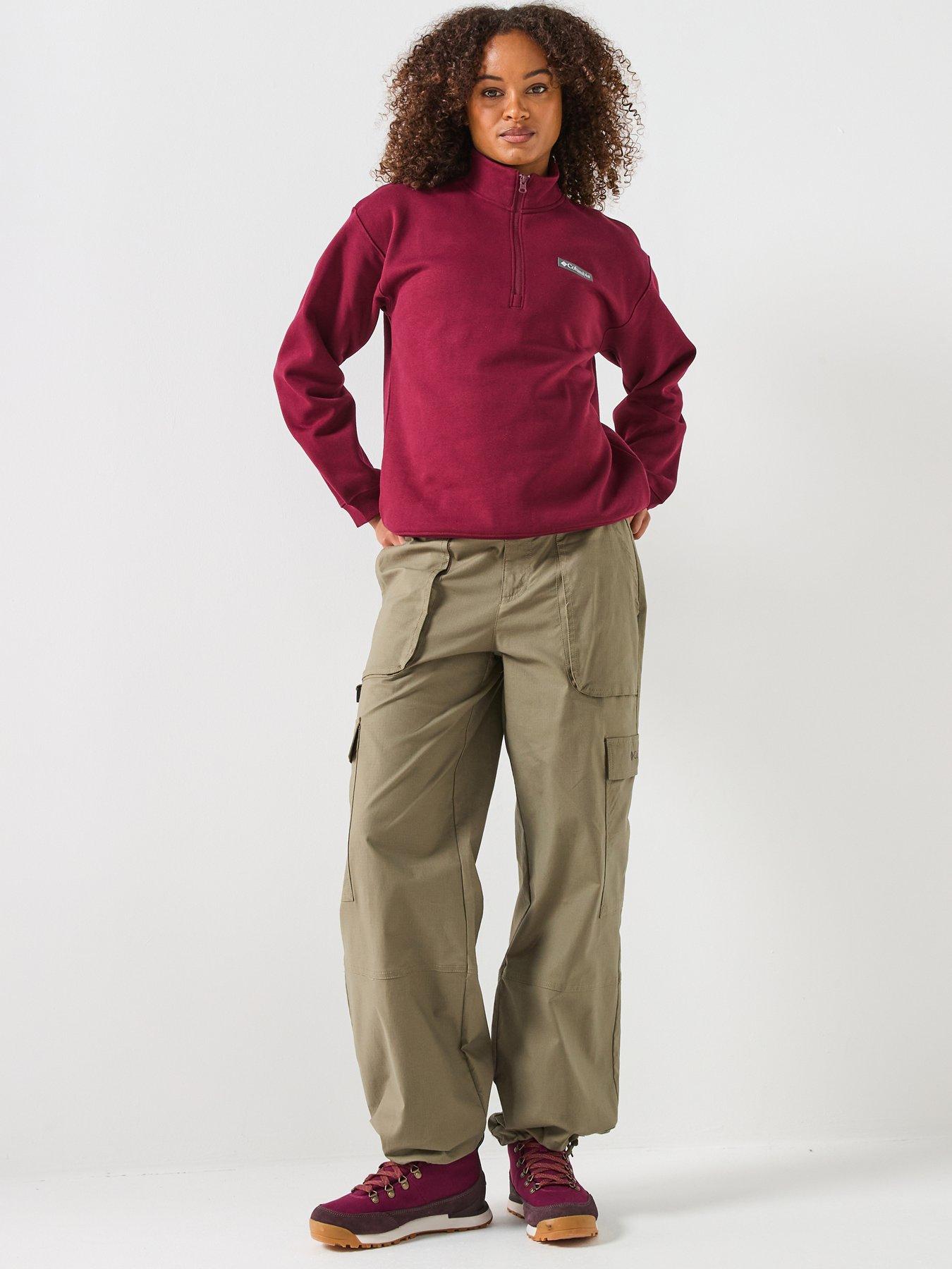 Image 3 of 5 of Columbia Womens Meridian Creek Quarter Zip Fleece- Burgundy
