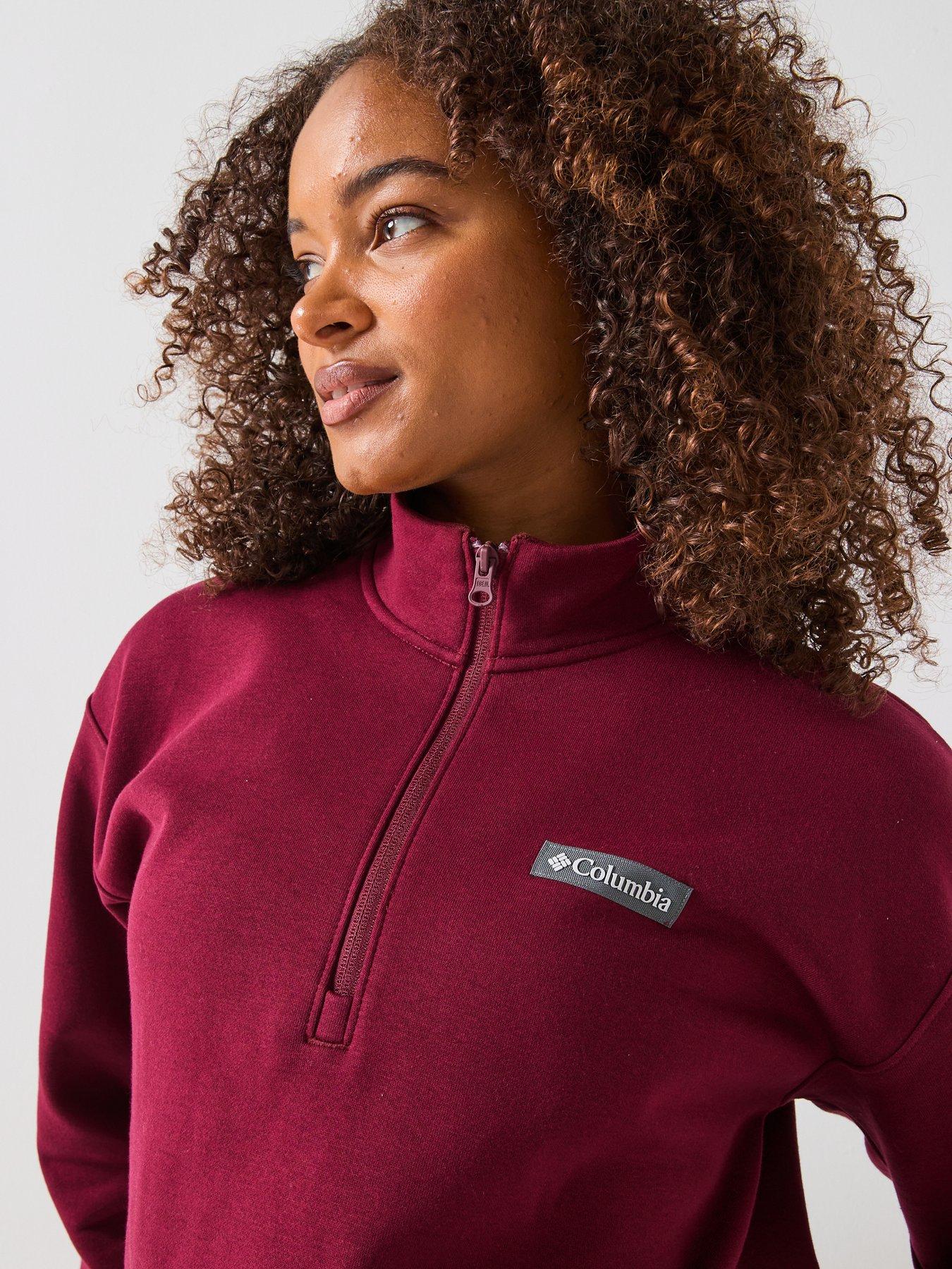 Image 5 of 5 of Columbia Womens Meridian Creek Quarter Zip Fleece- Burgundy