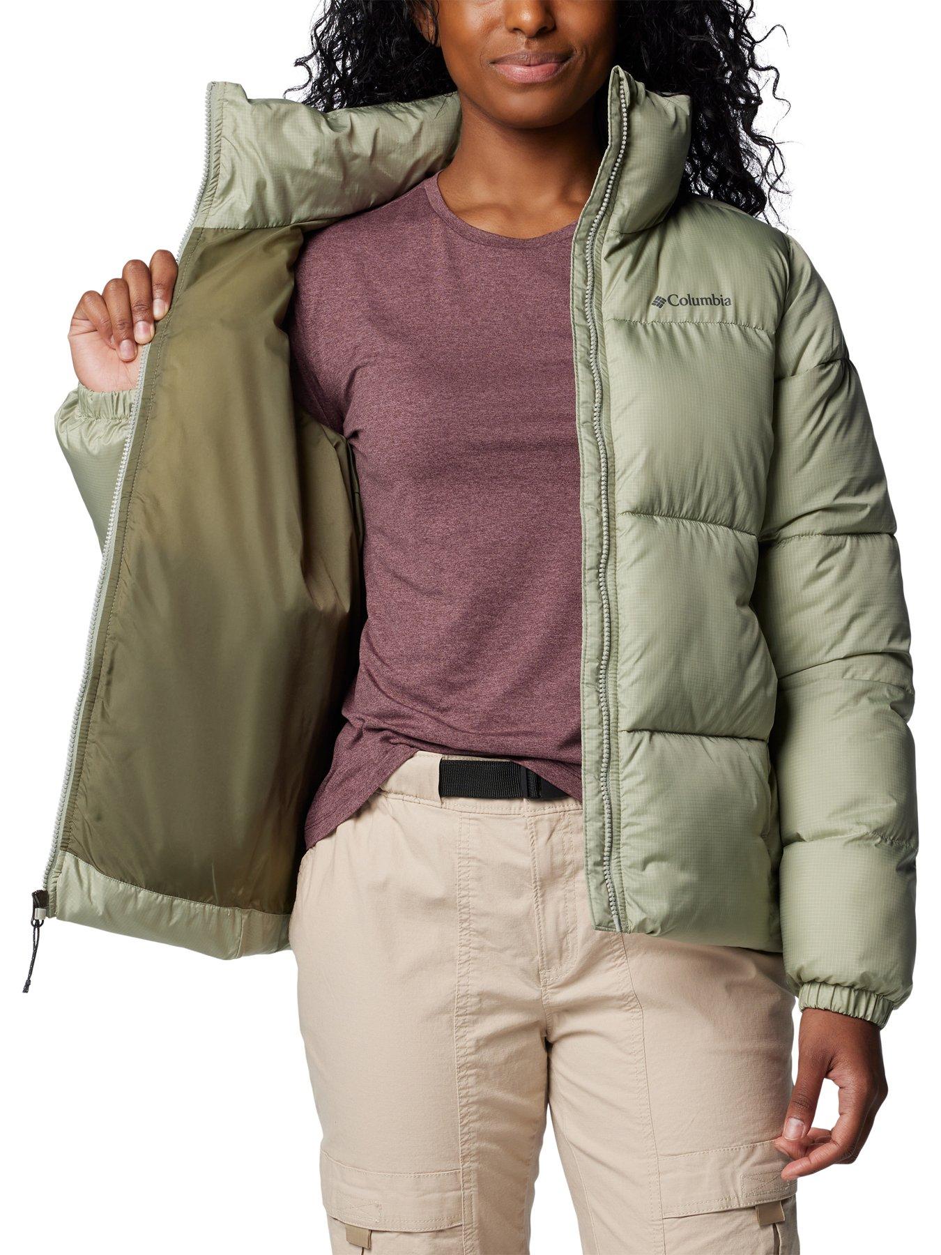  image of columbia-womens-puffect-ii-full-zip-jacket-green