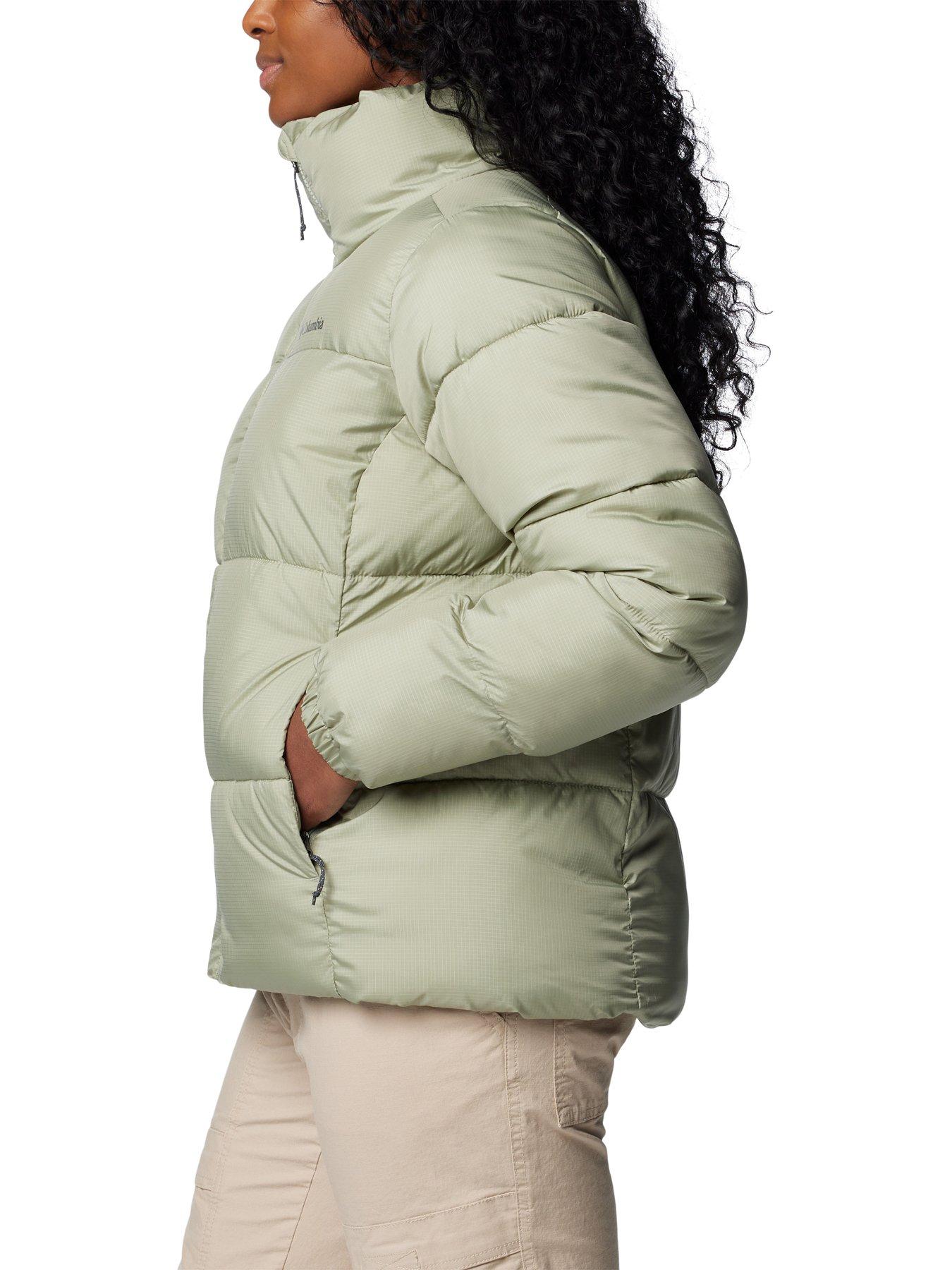  image of columbia-womens-puffect-ii-full-zip-jacket-green
