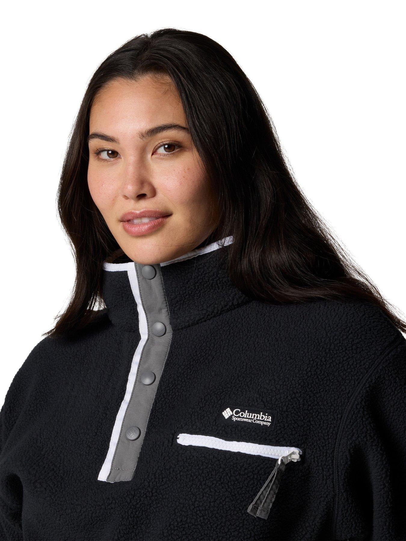  image of columbia-womens-helvetia-ii-cropped-half-snap-fleece-black