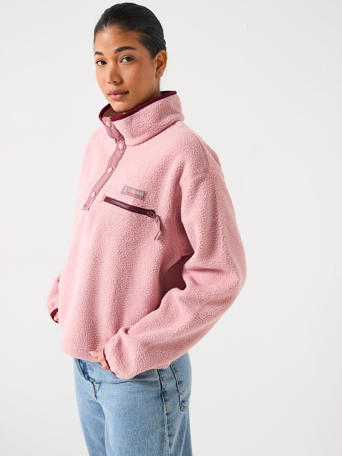  image of columbia-womens-helvetia-ii-cropped-half-snap-fleece-pink