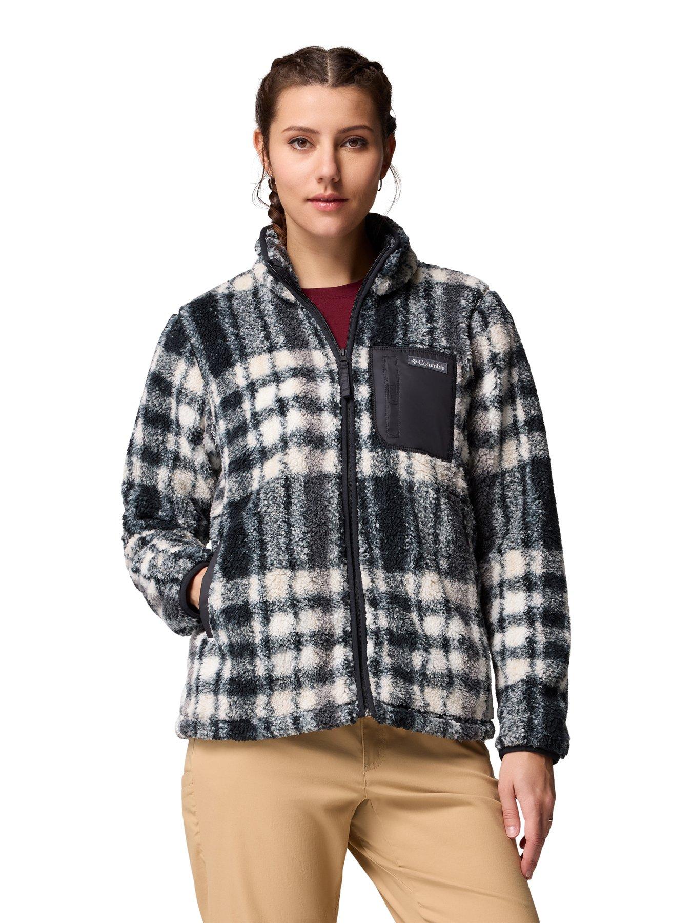 Image 1 of 6 of Columbia Womens West Bend Print Full Zip Ii Fleece- Black