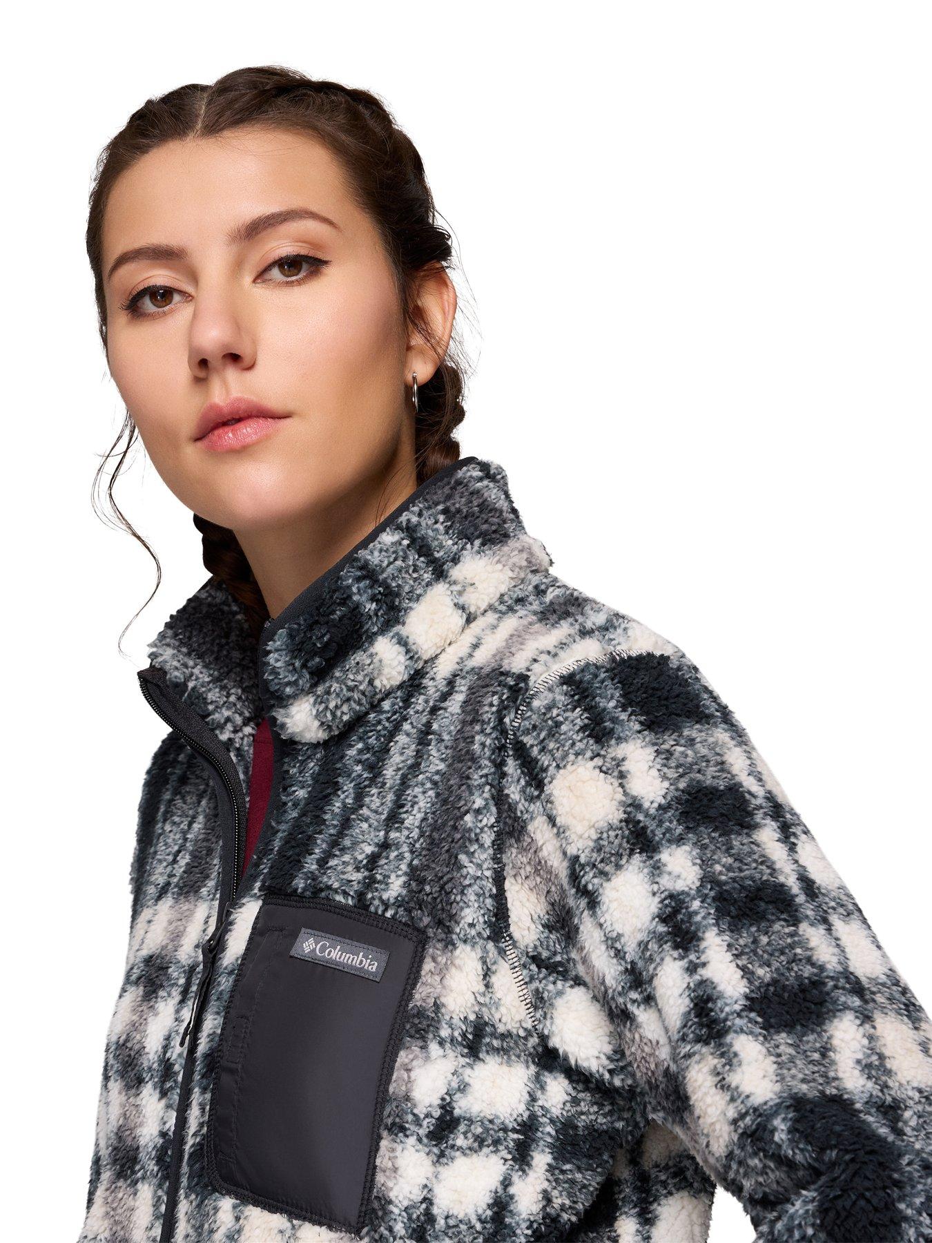 Image 5 of 6 of Columbia Womens West Bend Print Full Zip Ii Fleece- Black