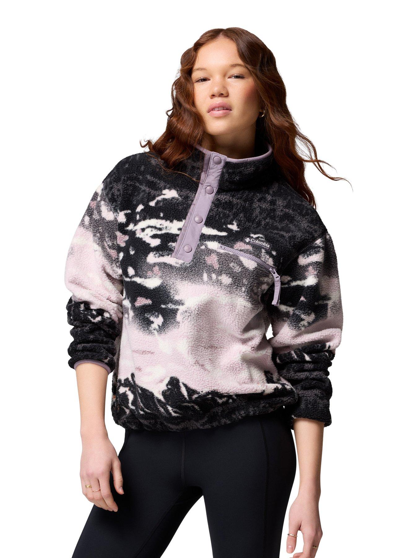 Columbia Women's Helvetia Ii Printed Cropped Half Snap Fleece - Purple