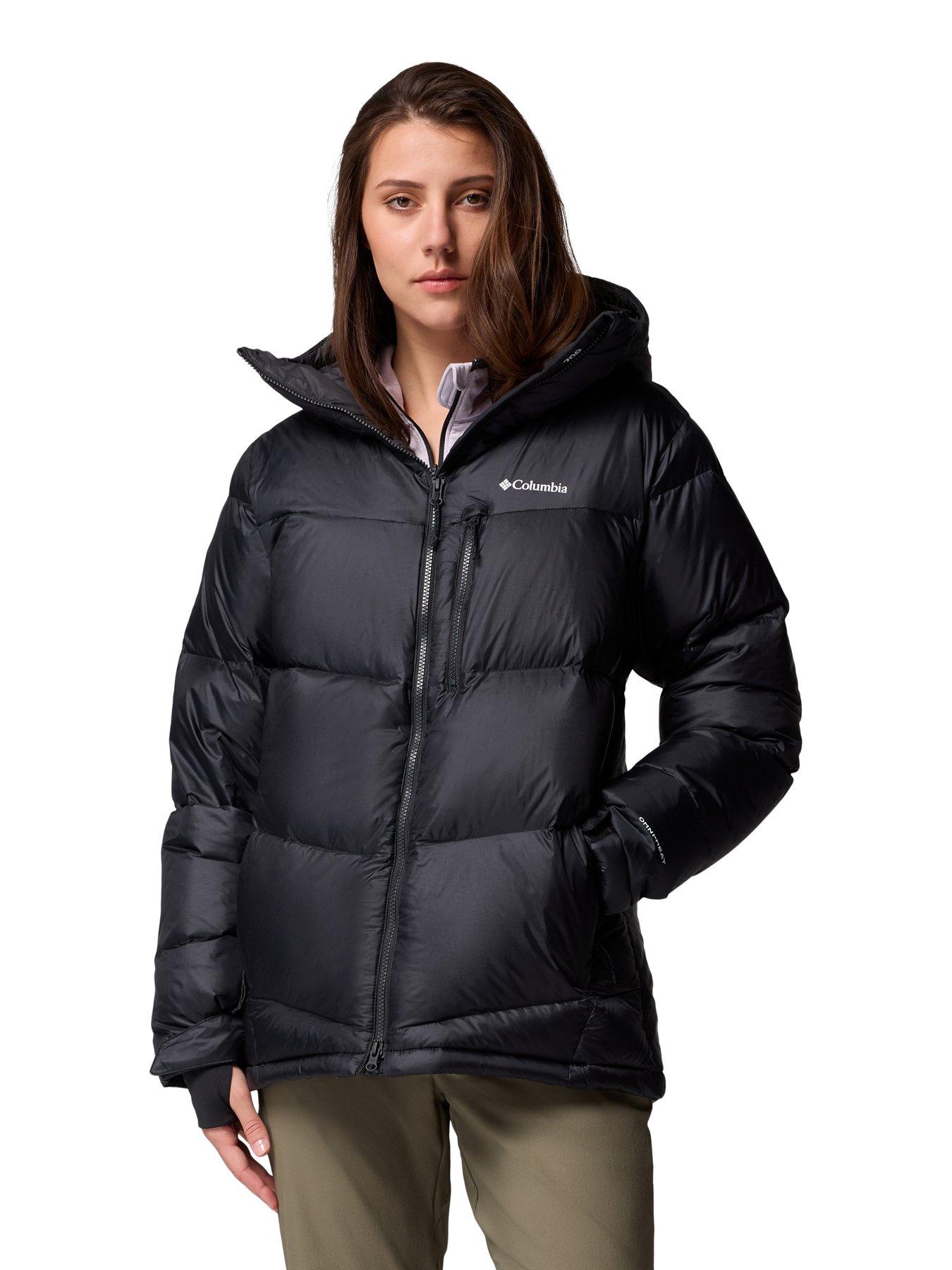  image of columbia-womens-cloudview-down-hooded-jacket-black