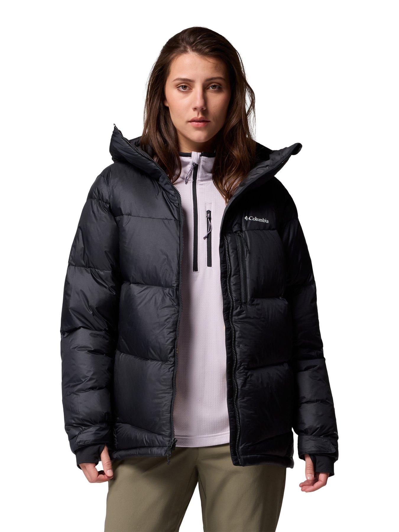  image of columbia-womens-cloudview-down-hooded-jacket-black