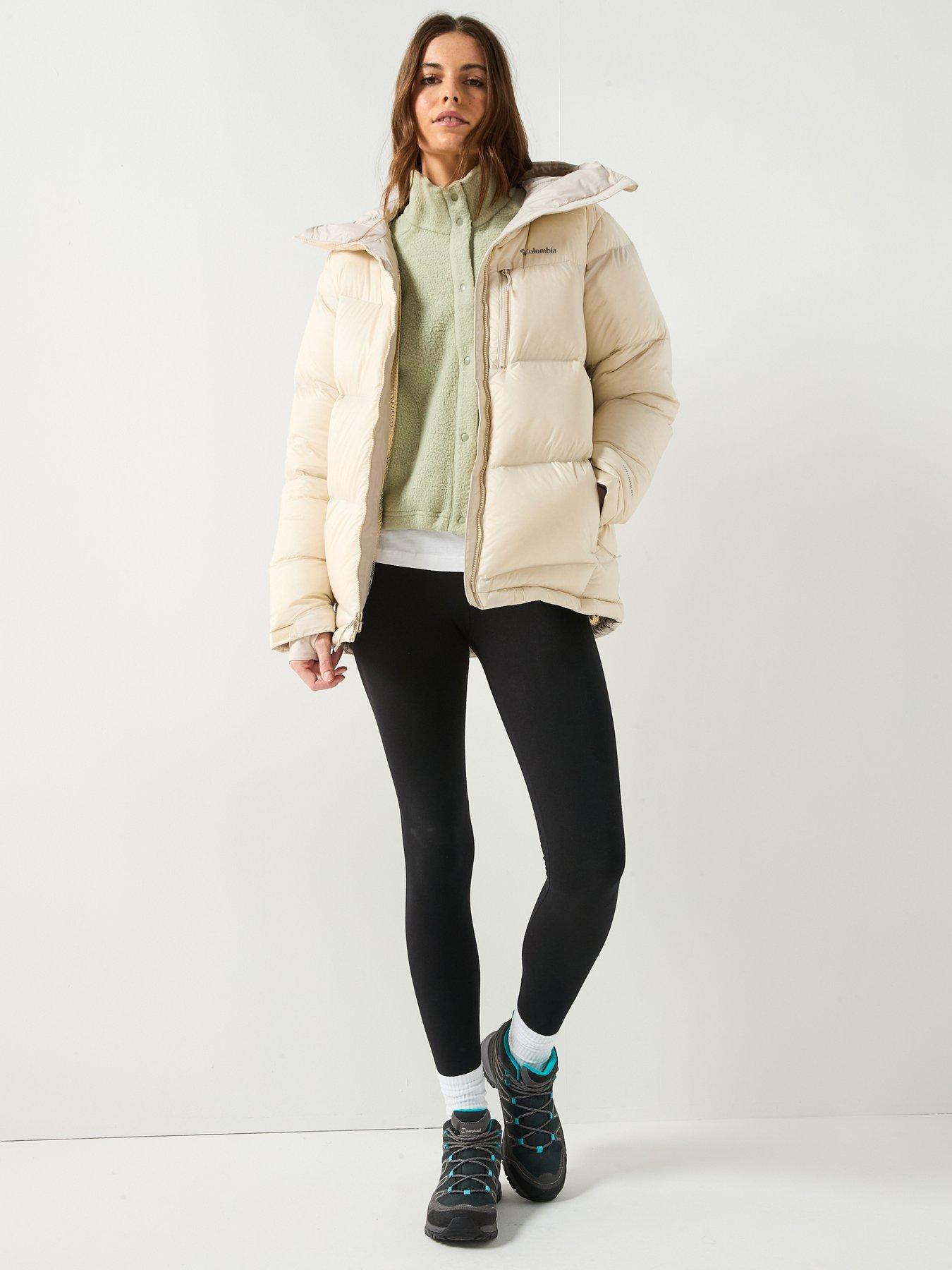  image of columbia-womens-cloudview-down-hooded-jacket-beige