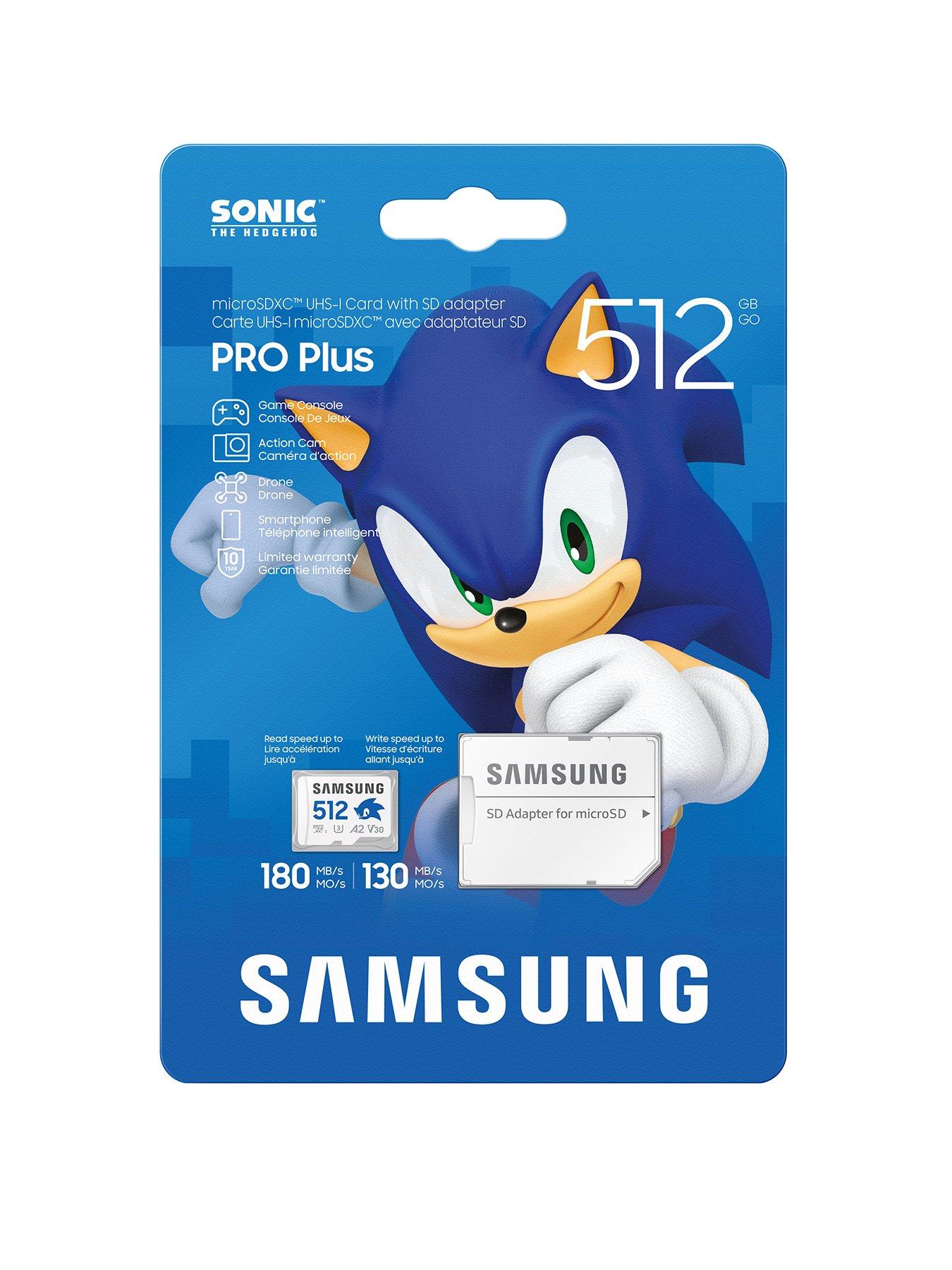 Samsung Sonic PRO Plus microSD Memory Card with Adapter, 512GB microSDXC