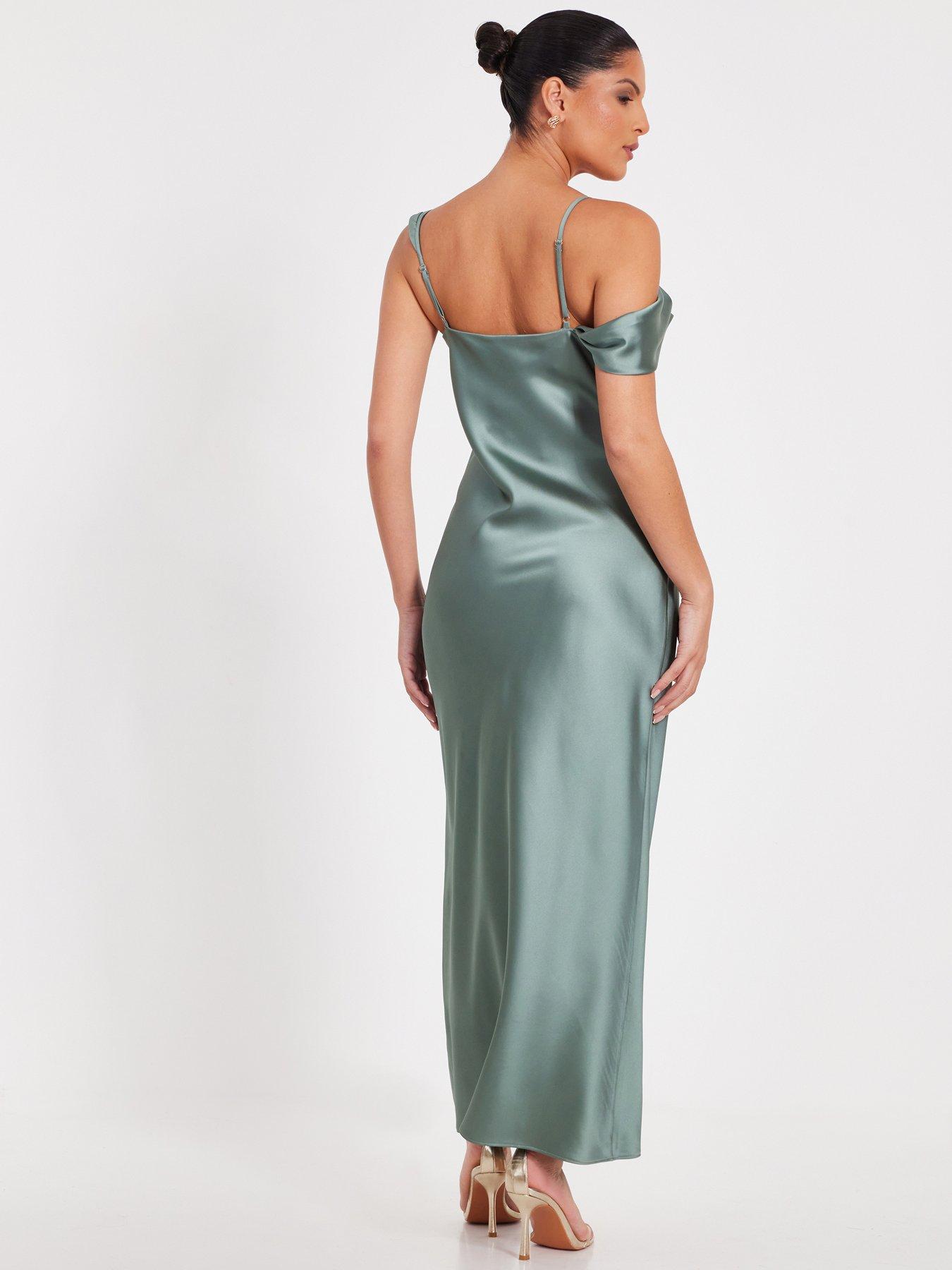 sage green bridesmaid dresses quiz Mismatched Brown Mermaid Maxi Long Wedding Guest Bridesmaid Dresses,WG –  Wish Gown main image 1