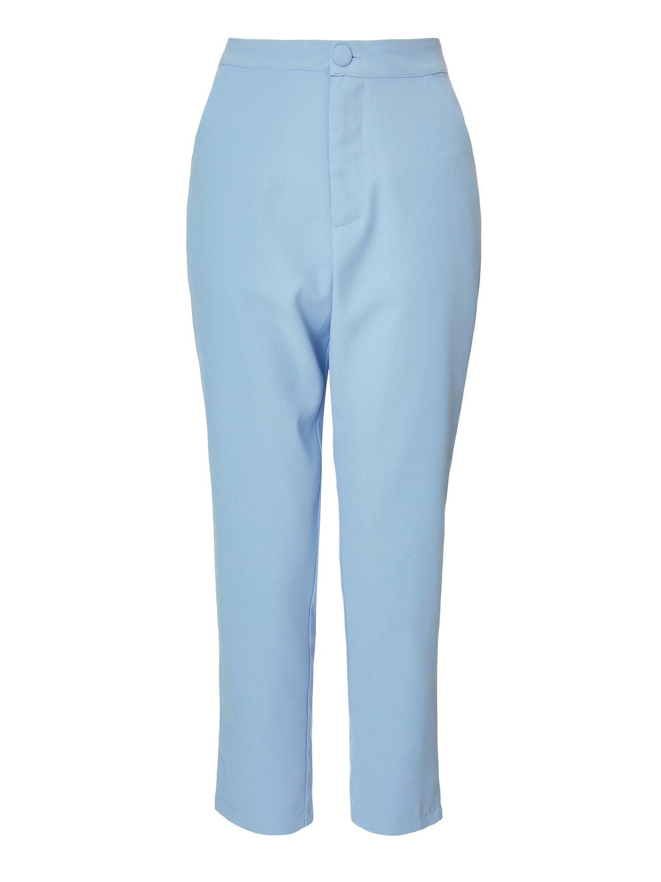  image of quiz-light-blue-tapered-tailored-trousers