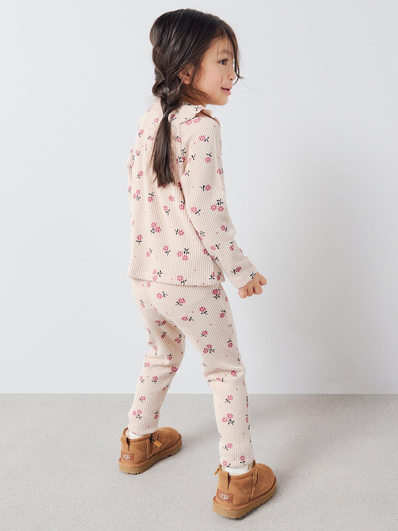 Image 2 of 6 of The Very Collection Girls Soft Touch Printed Top And Legging Set - Flower Print