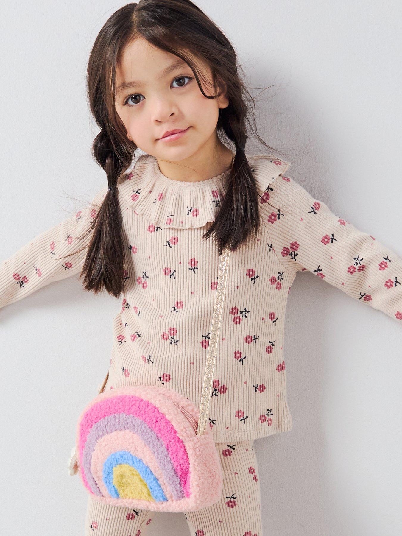 Image 4 of 6 of The Very Collection Girls Soft Touch Printed Top And Legging Set - Flower Print
