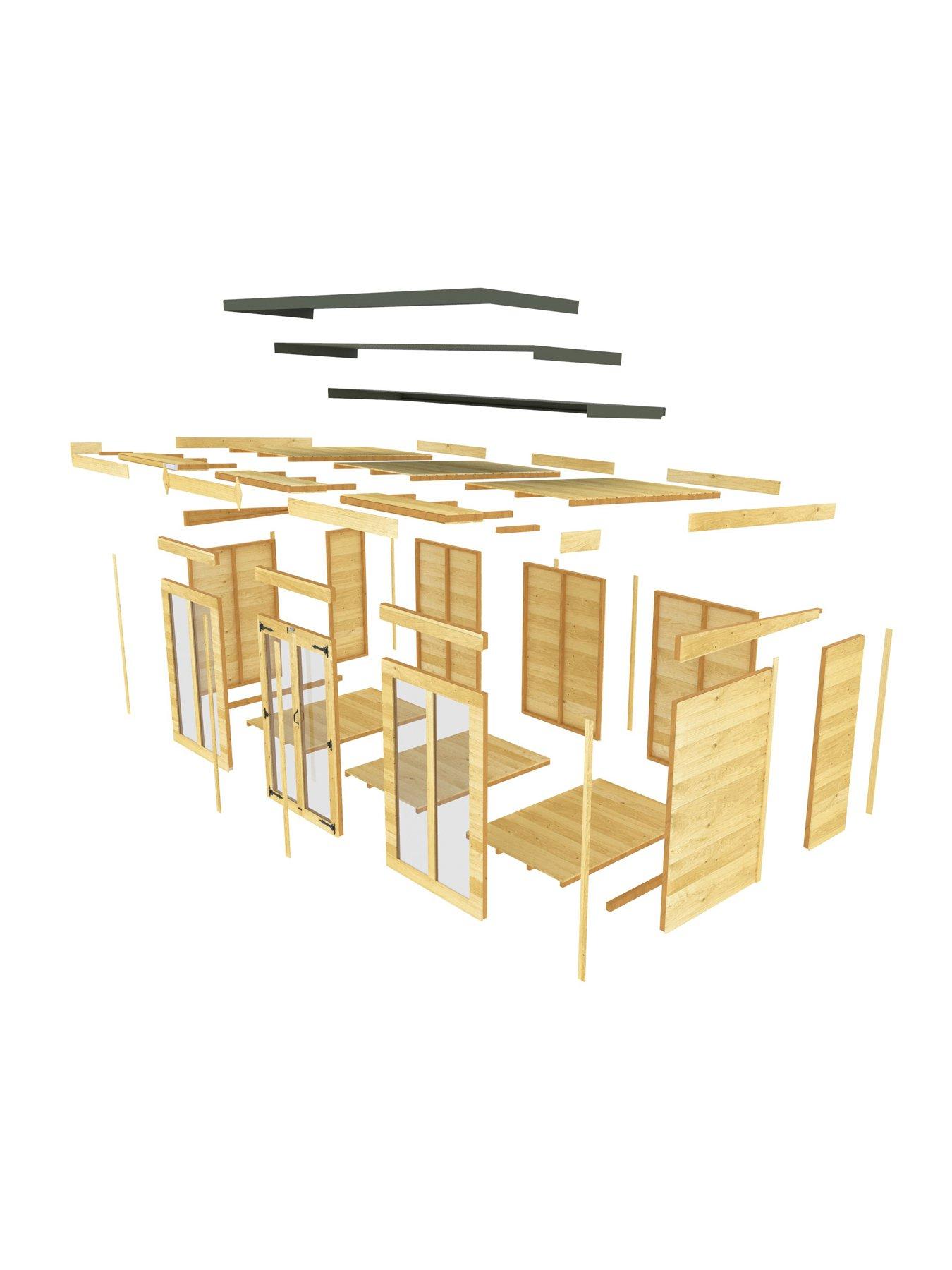  image of diy-sheds-10-x-6-pent-summer-house-full-height-window