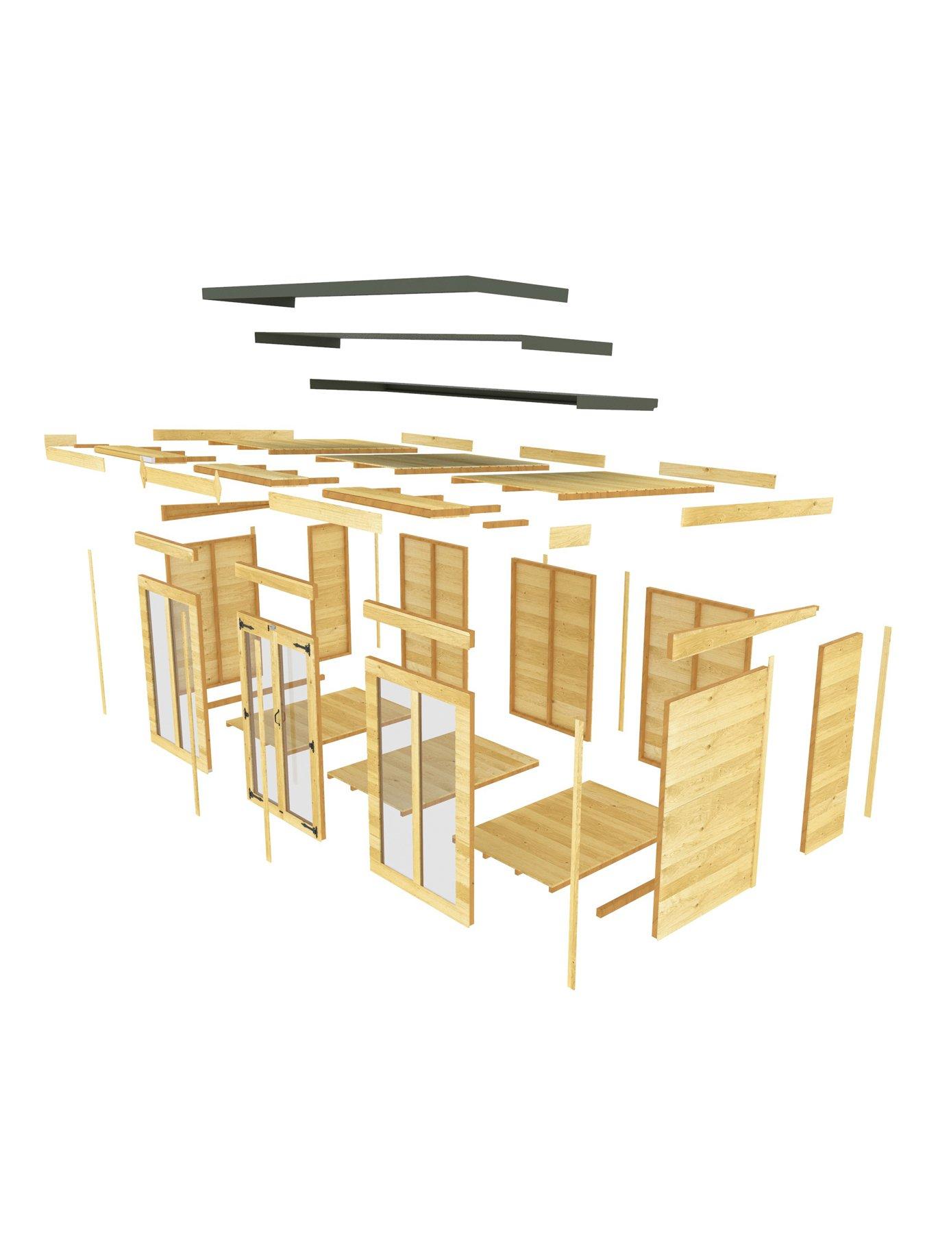  image of diy-sheds-8-x-8-pent-summer-house-full-height-window