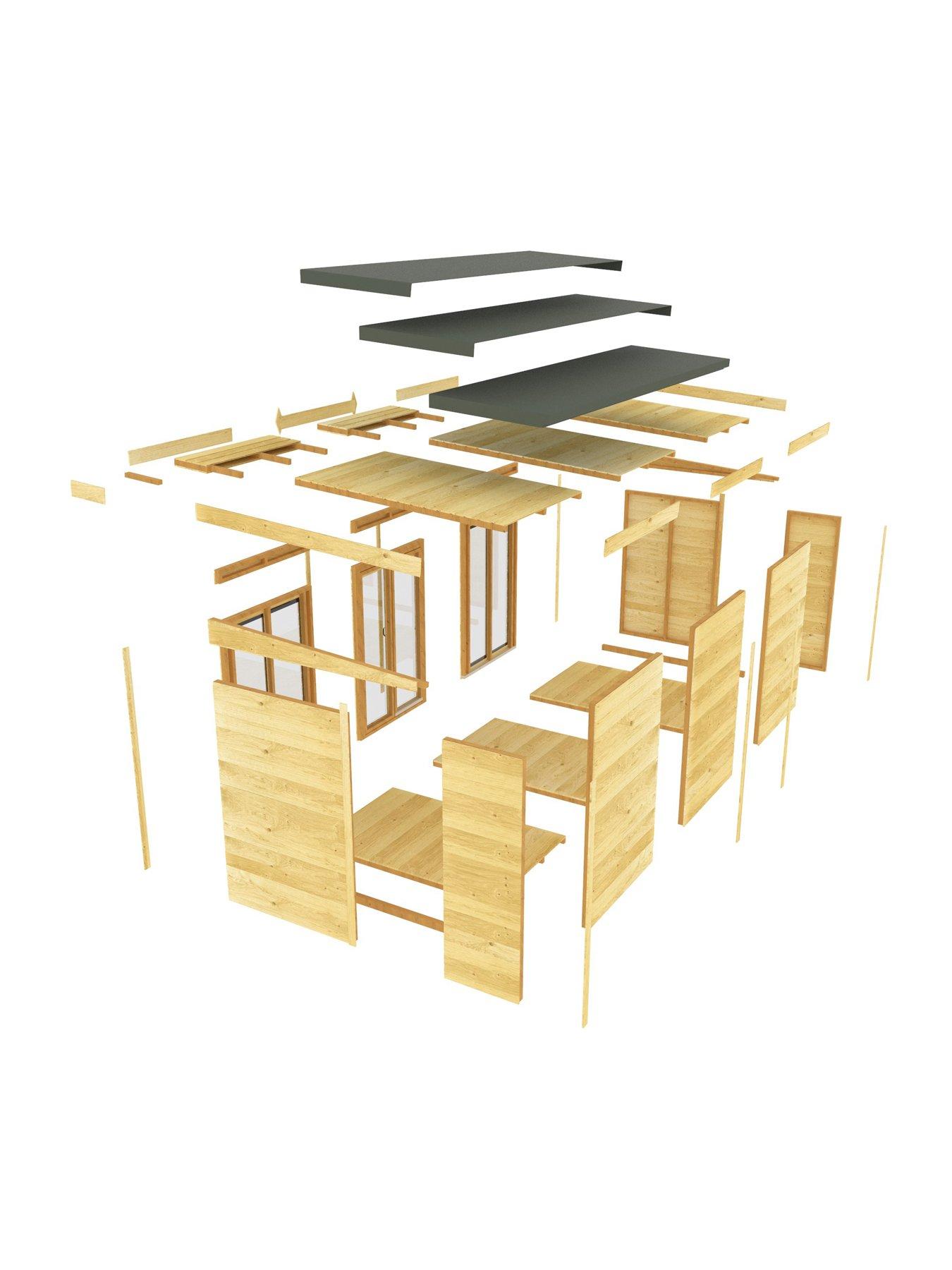 image of diy-sheds-10-x-8-pent-summer-house-full-height-window