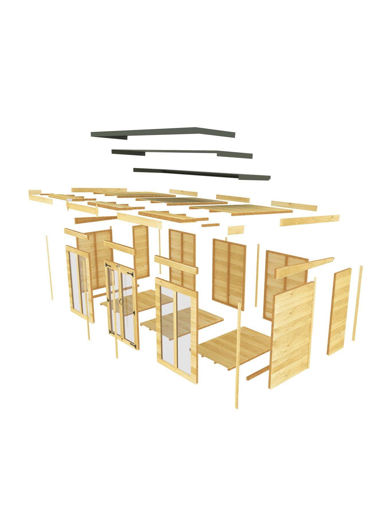 image of diy-sheds-10-x-8-pent-summer-house-full-height-window