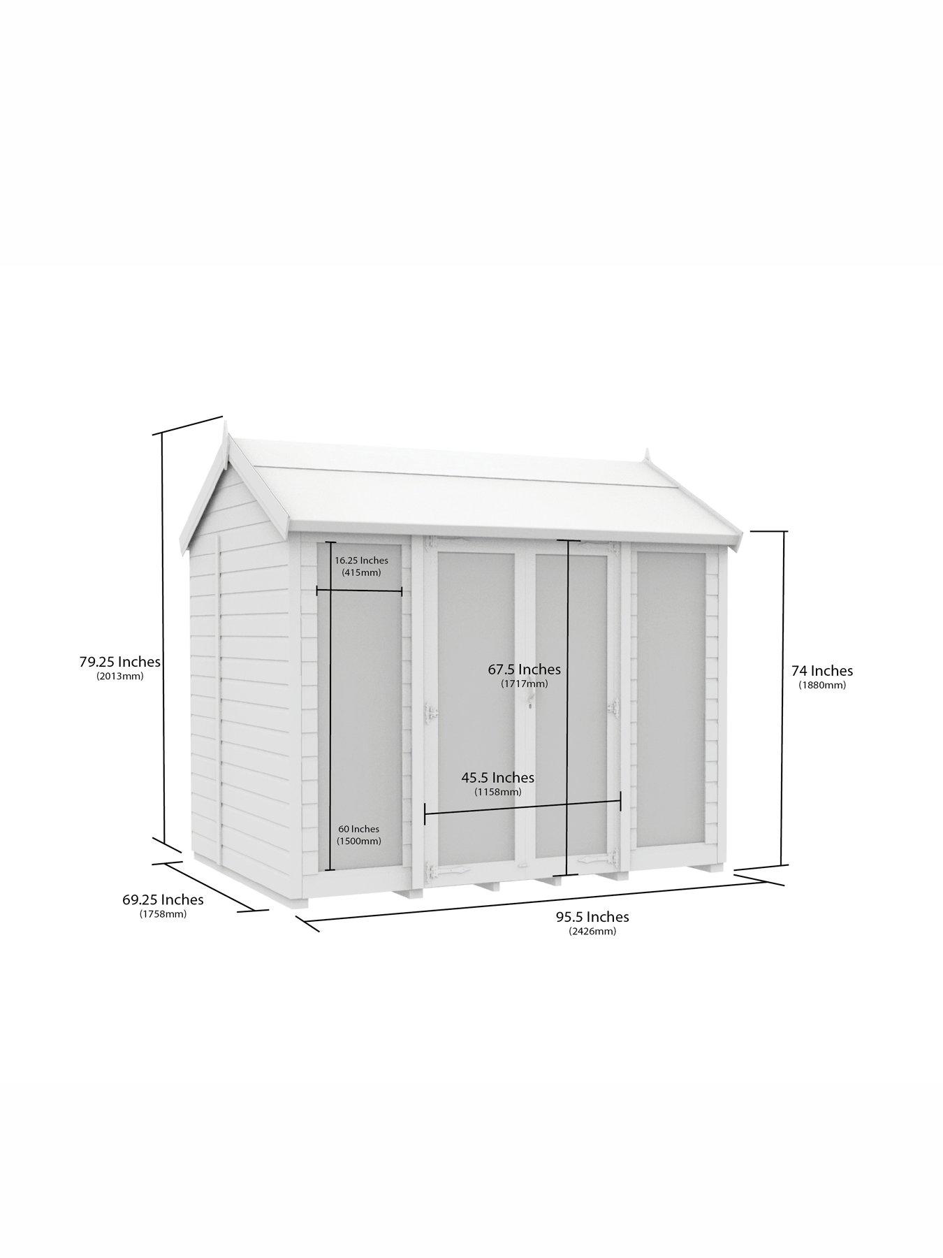  image of diy-sheds-8-x-6-apex-summer-house-full-height-window
