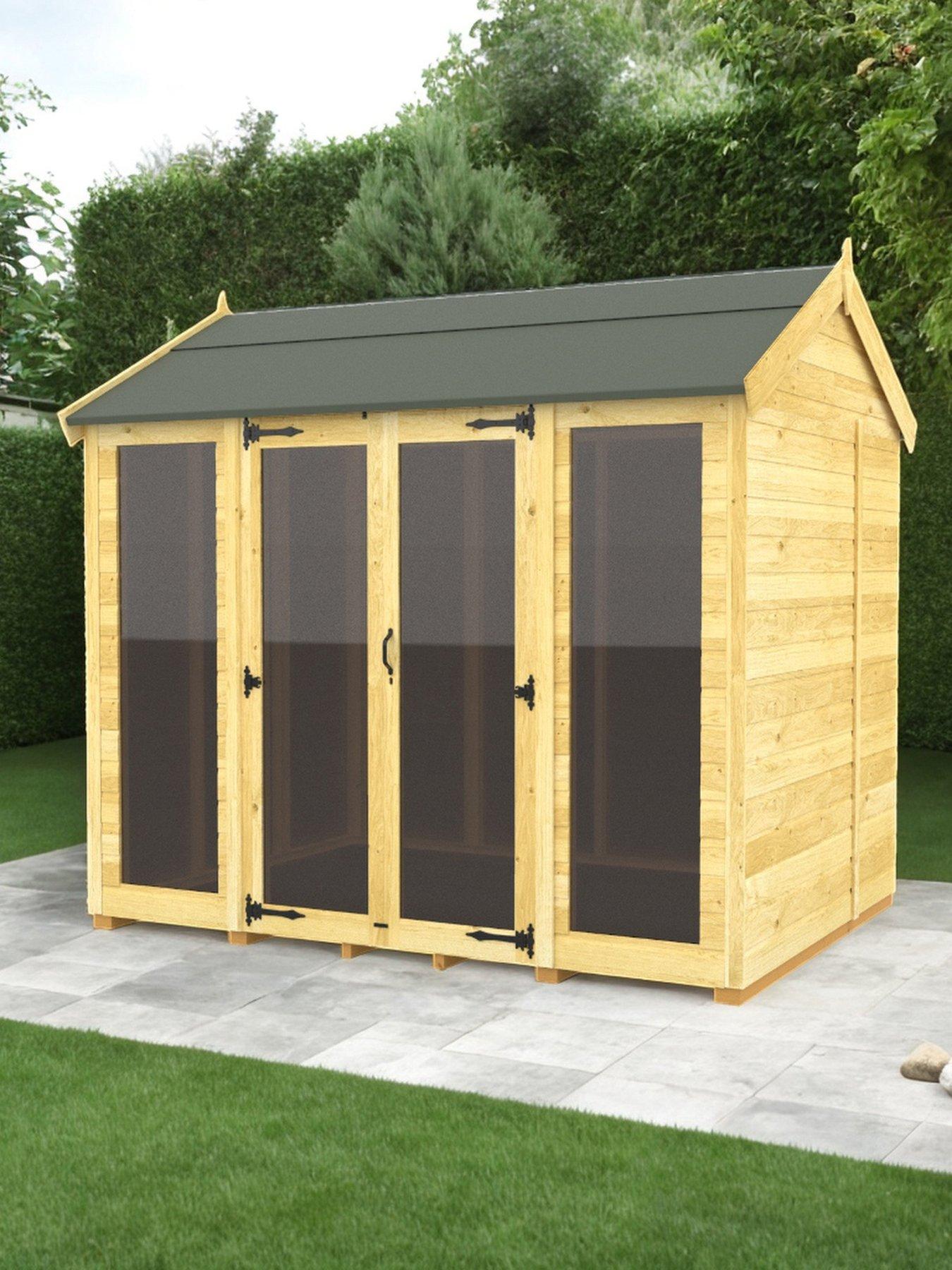  image of diy-sheds-8-x-8-apex-summer-house-full-height-window