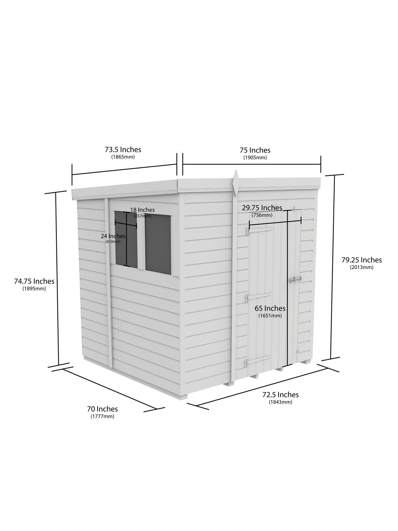 Image 3 of 7 of DIY Sheds 6 x 6 Security Pent Shed