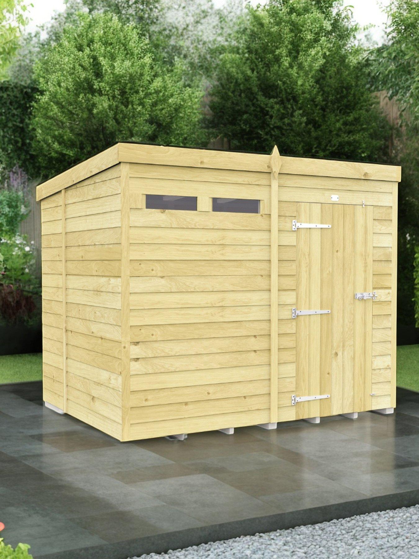 DIY Sheds 8 x 6 Security Pent Shed
