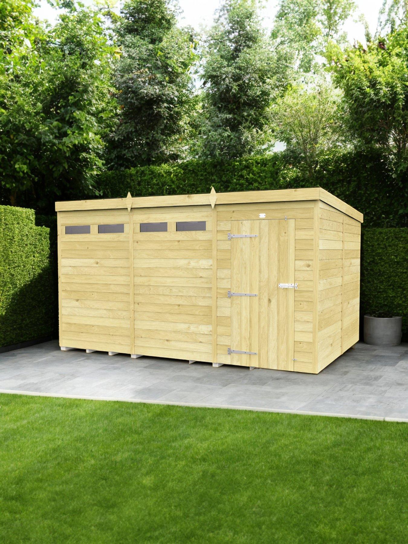 DIY Sheds 12 x 8 Security Pent Shed