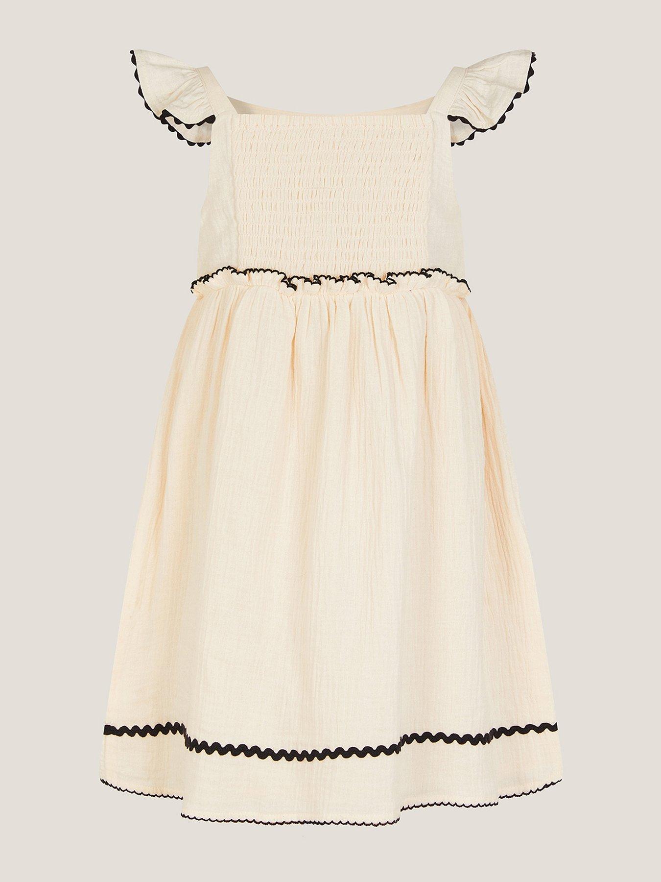  image of monsoon-girls-floral-cornelli-embroidered-dress-light-cream