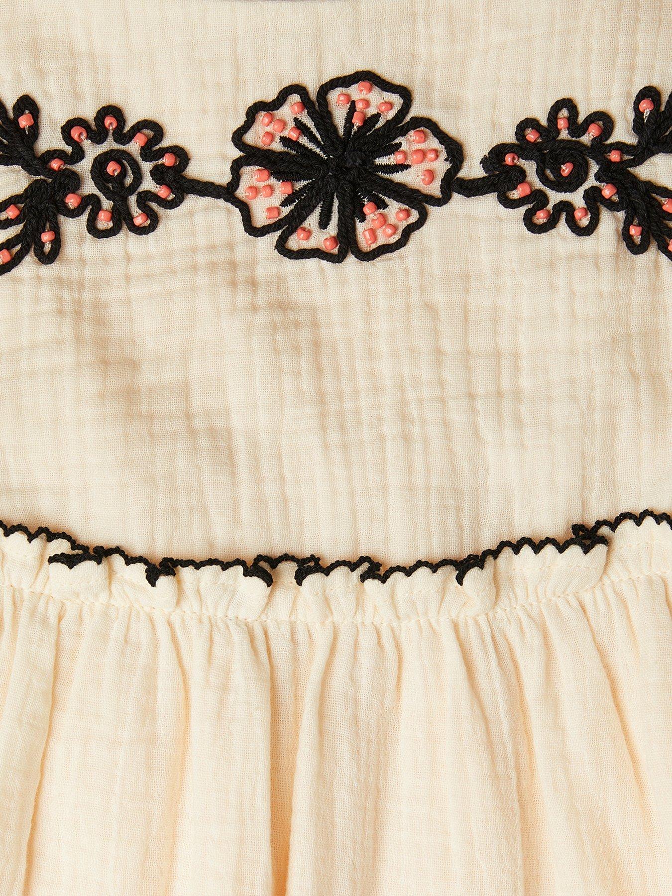  image of monsoon-girls-floral-cornelli-embroidered-dress-light-cream