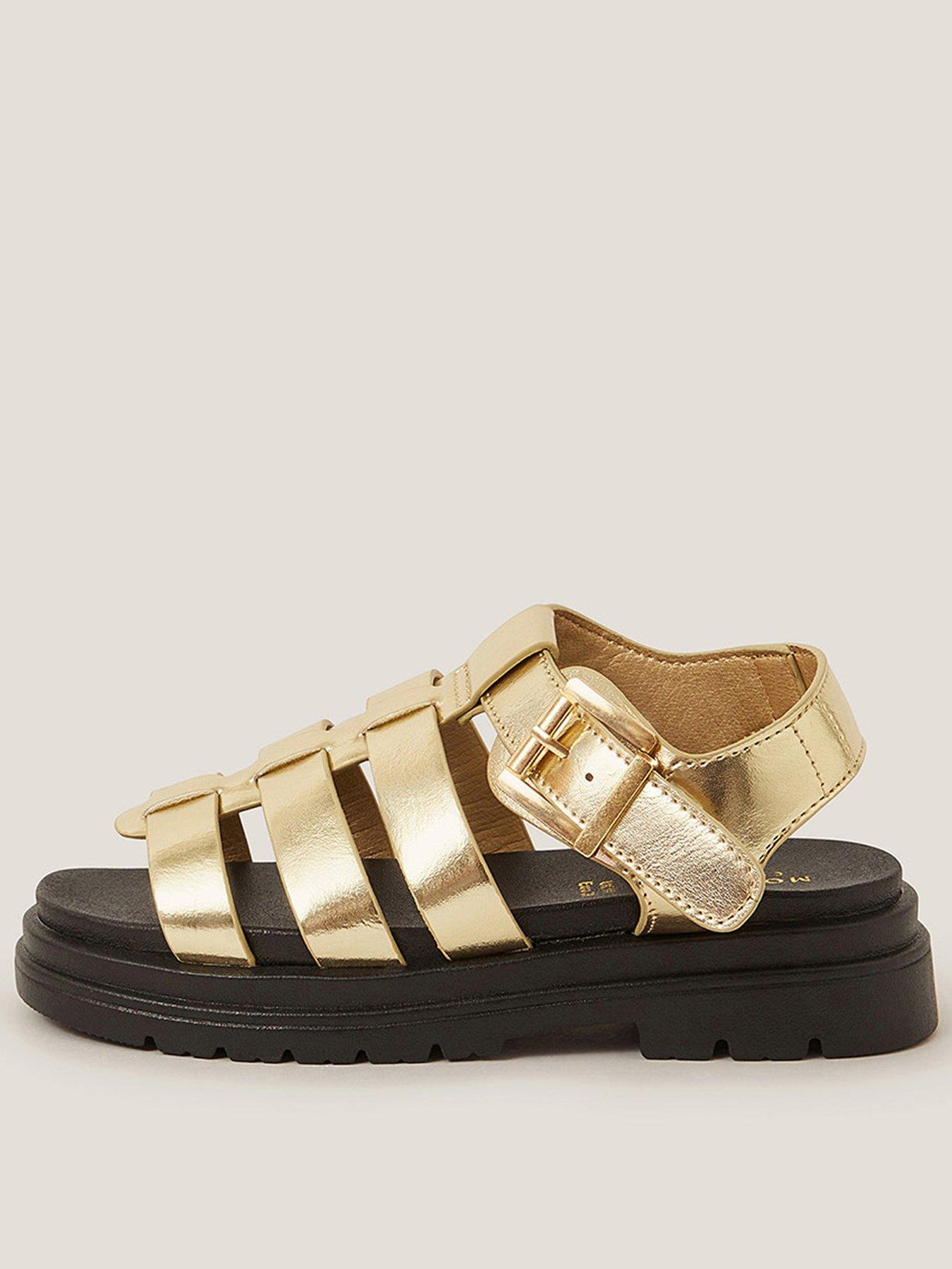 undefined Girls Chunky Platform Sandals - Gold
