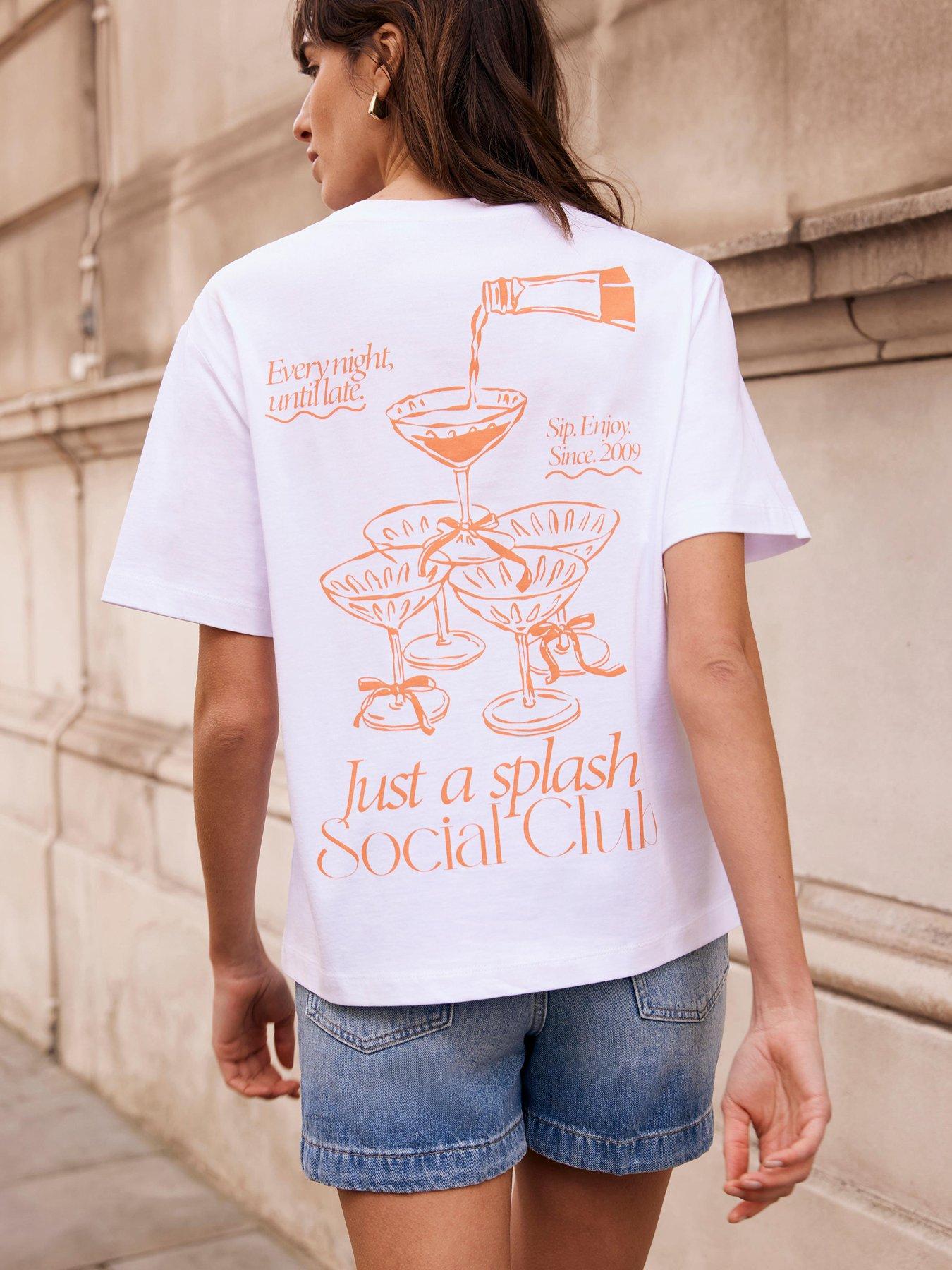 undefined Orange Cocktail T-Shirt - Beige