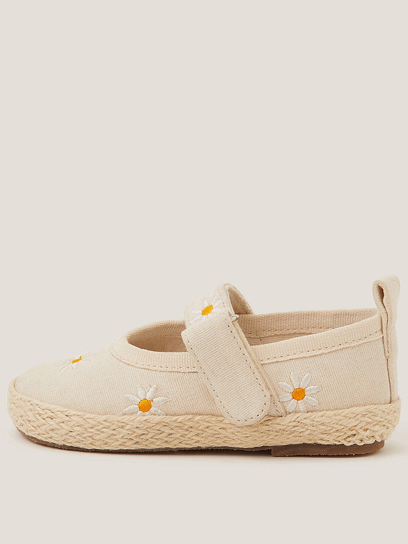 undefined Baby Girls Espadrille Daisy Shoes - Light Cream