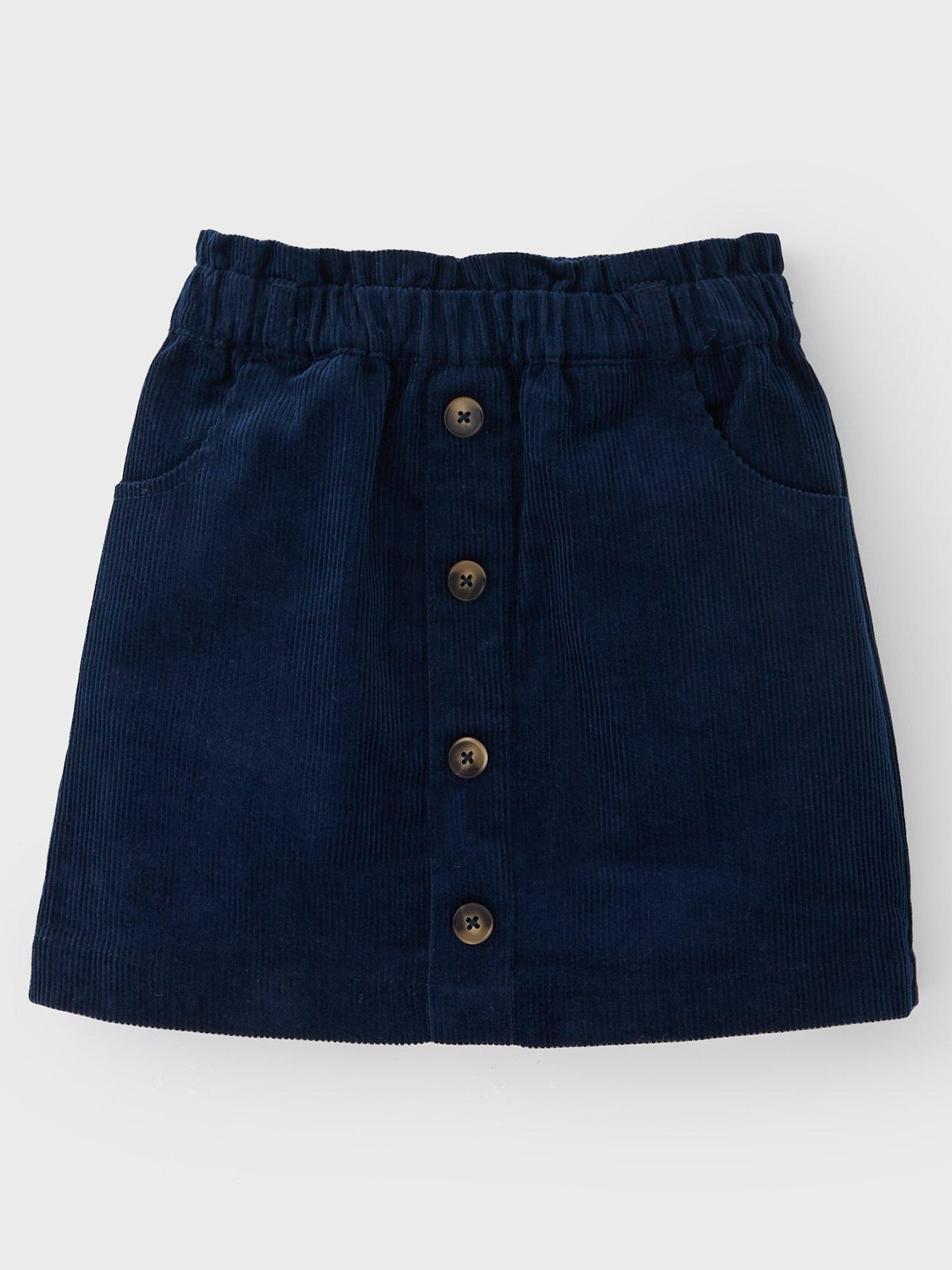 undefined Girls Cord Skirt - Navy