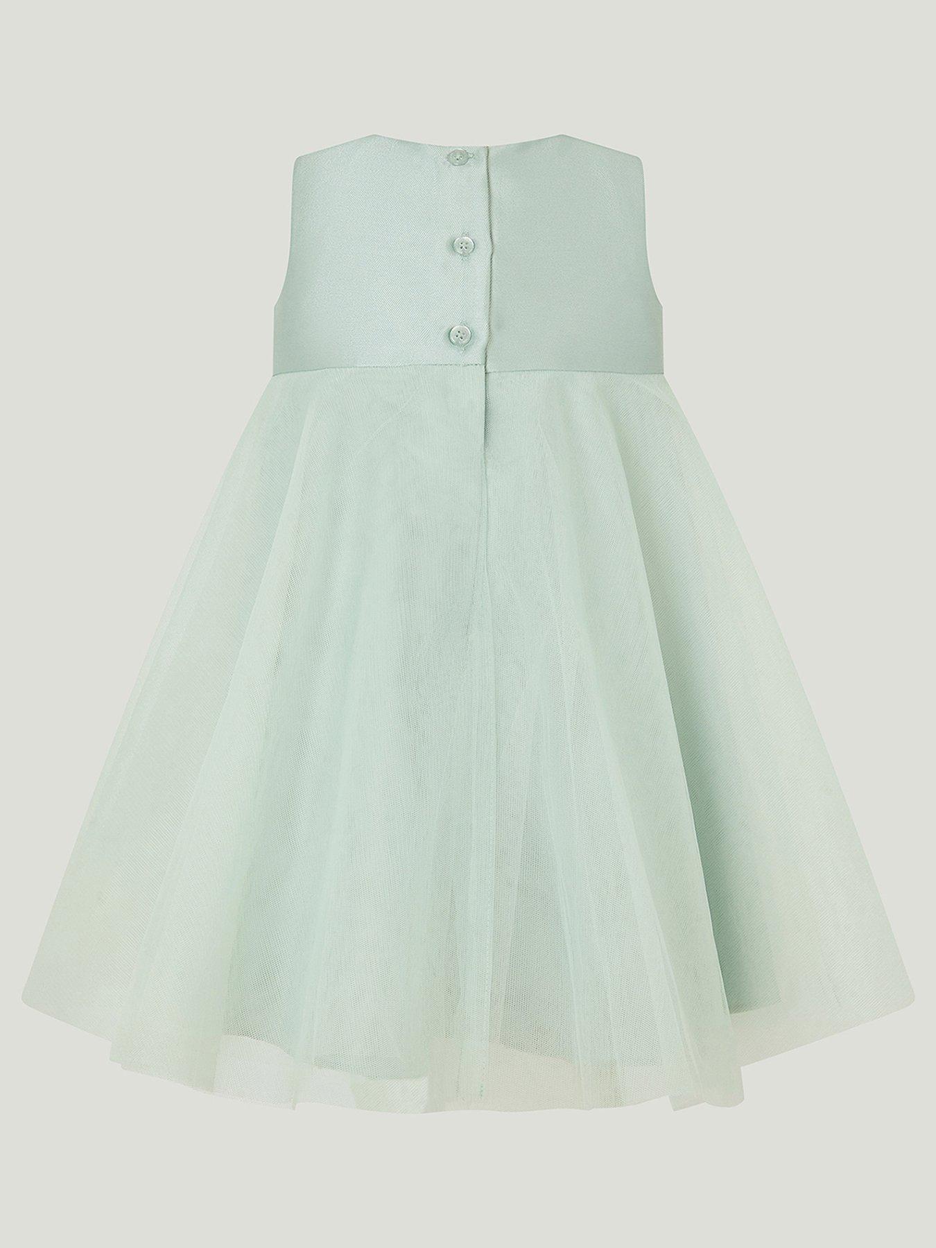  image of monsoon-baby-girls-bonnie-bow-dress-light-green