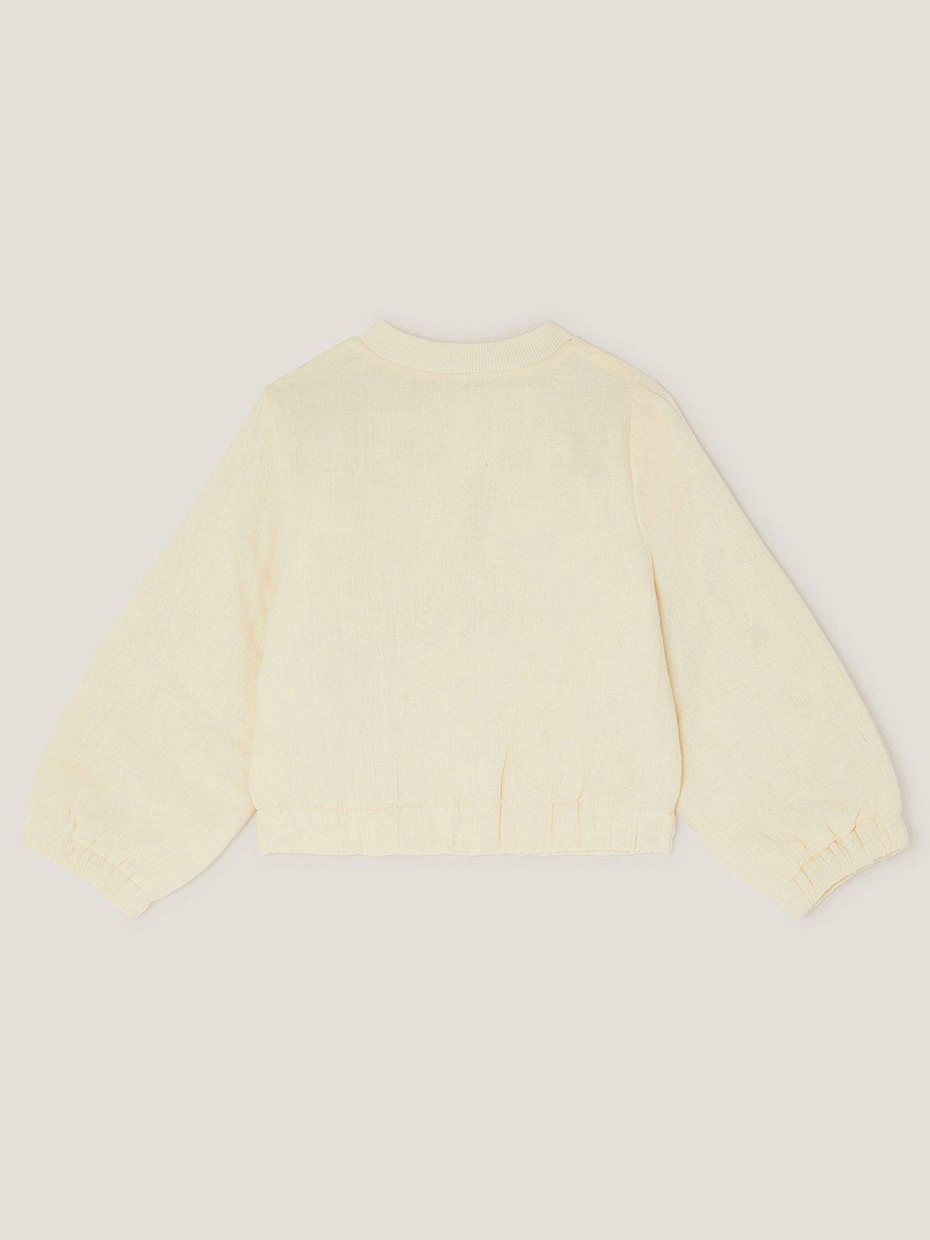  image of monsoon-girls-cornelli-embroidered-woven-bomber-jacket-light-cream