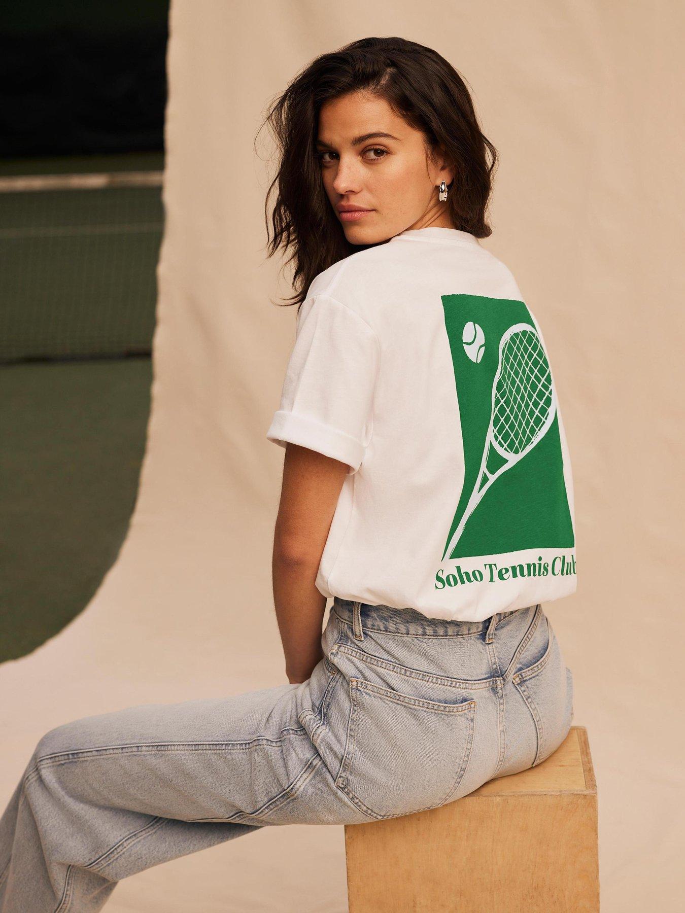 undefined Tennis Graphic T-Shirt - Green