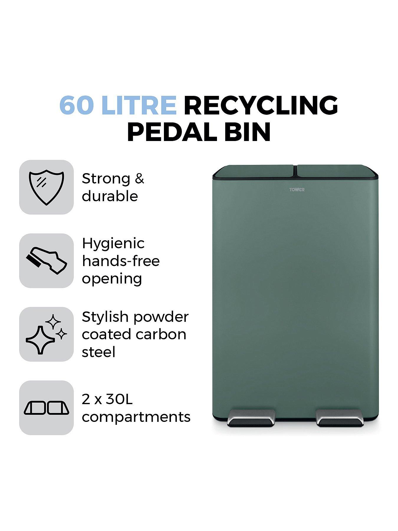 Image 2 of 6 of Tower 60l Recycling Pedal Bin
