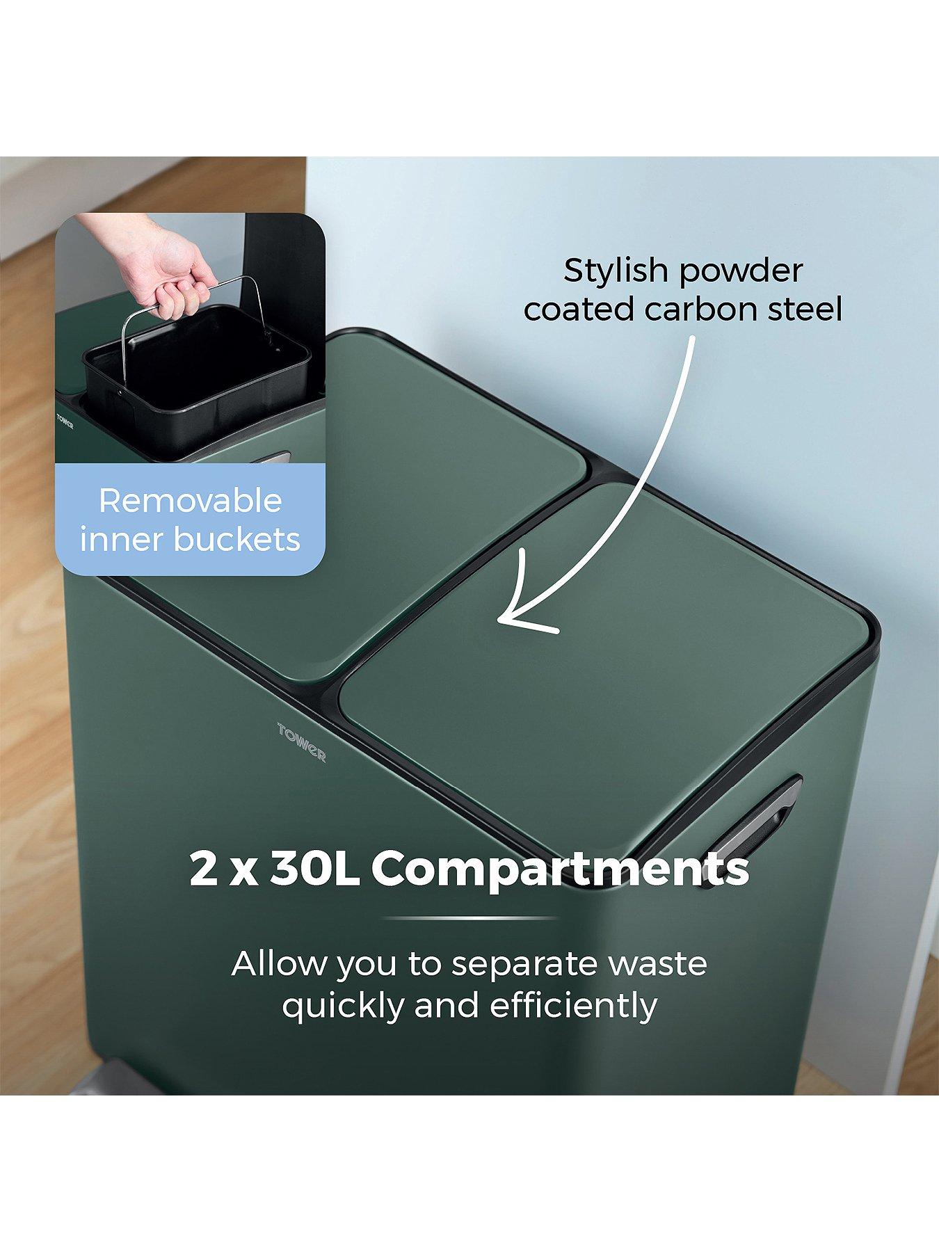 Image 5 of 6 of Tower 60l Recycling Pedal Bin