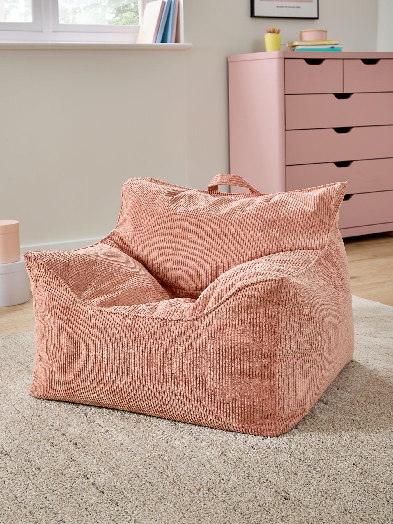 KAIKOO Wing Cord Beanbag Chair- Pink