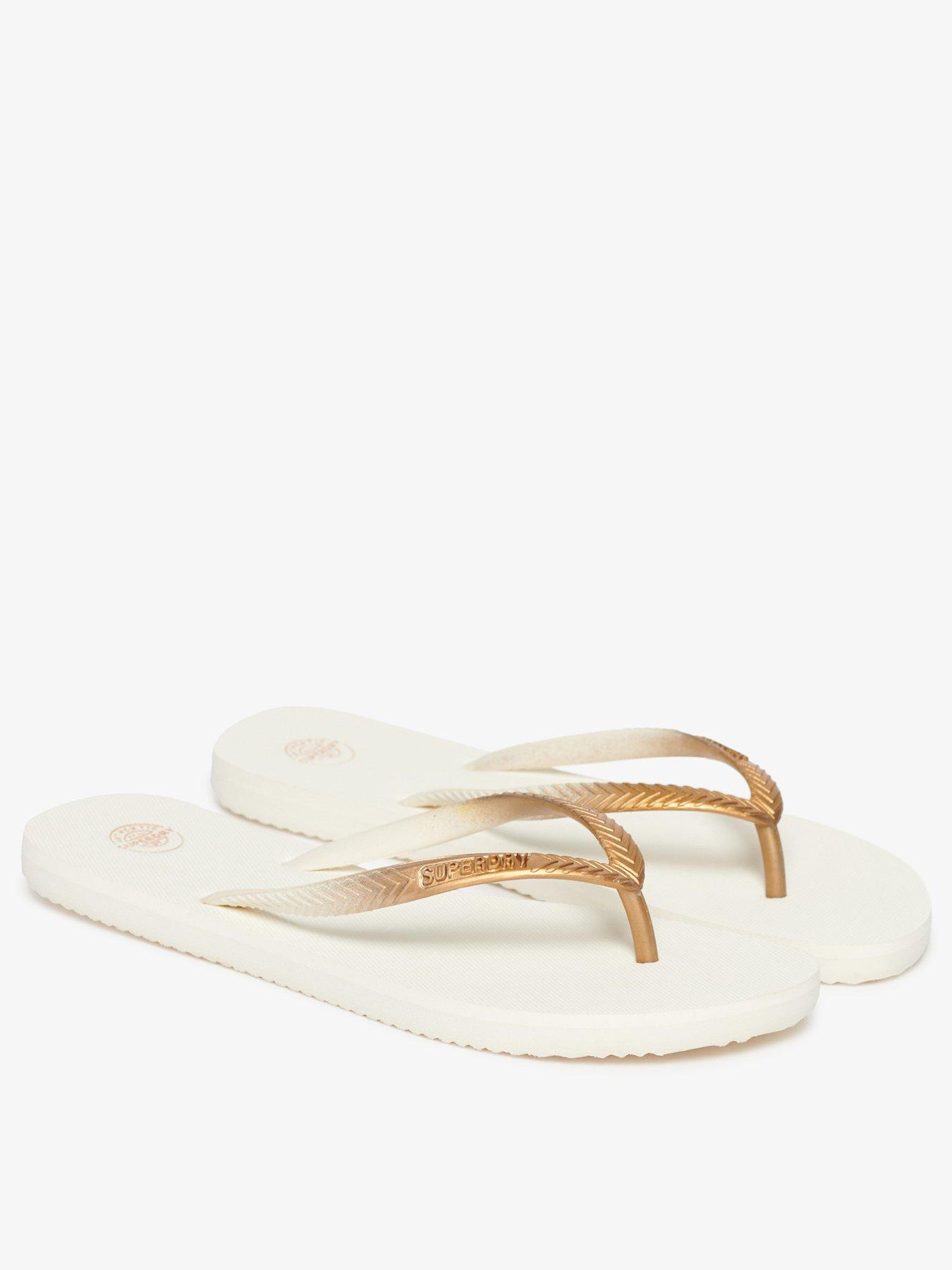  image of superdry-metallic-flip-flops-white