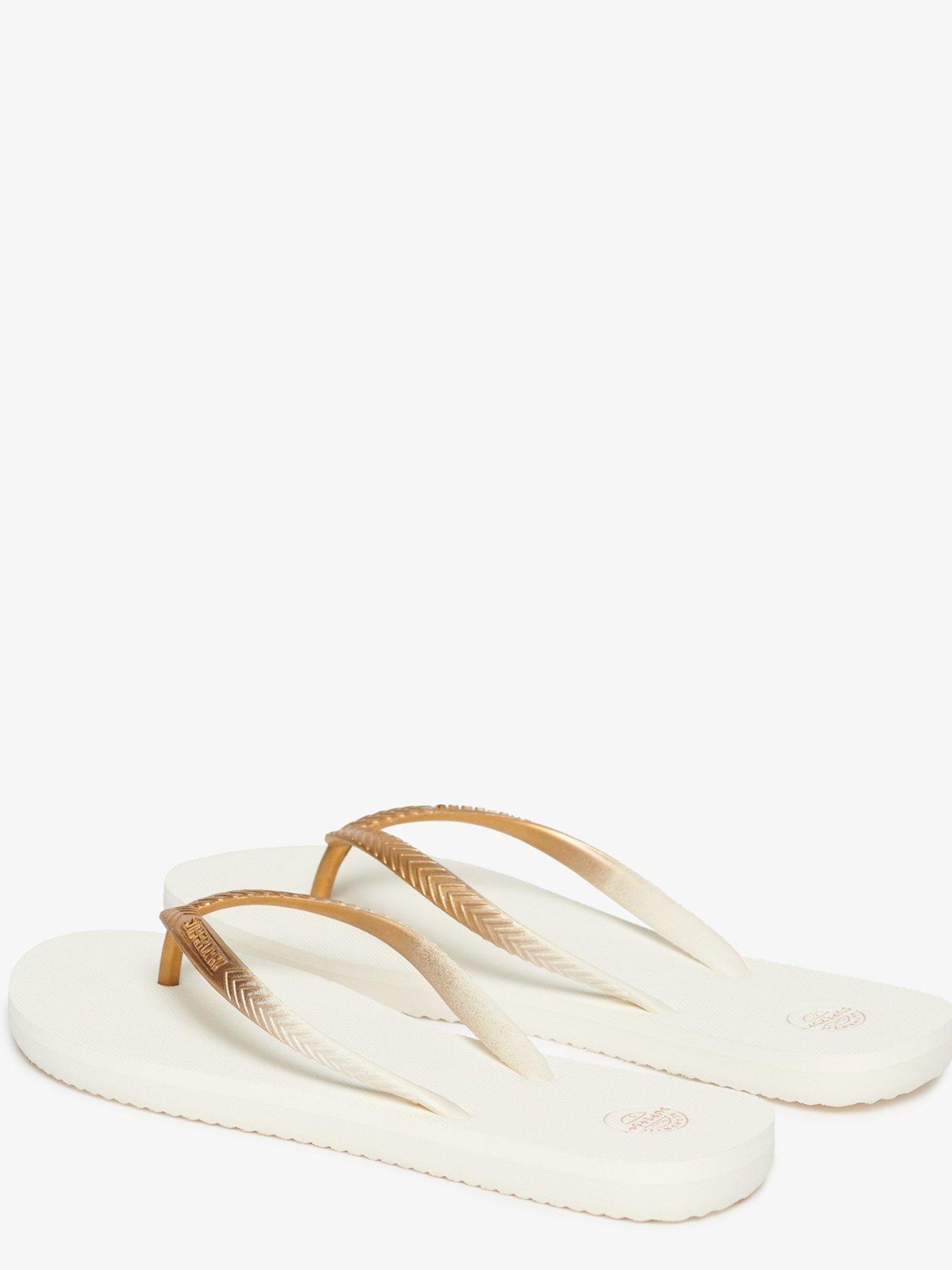  image of superdry-metallic-flip-flops-white