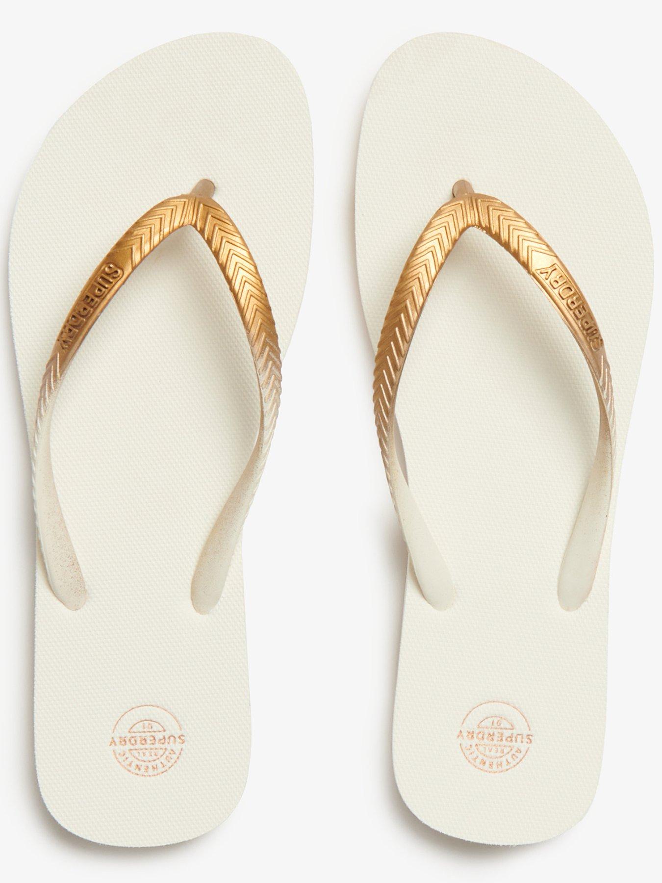  image of superdry-metallic-flip-flops-white