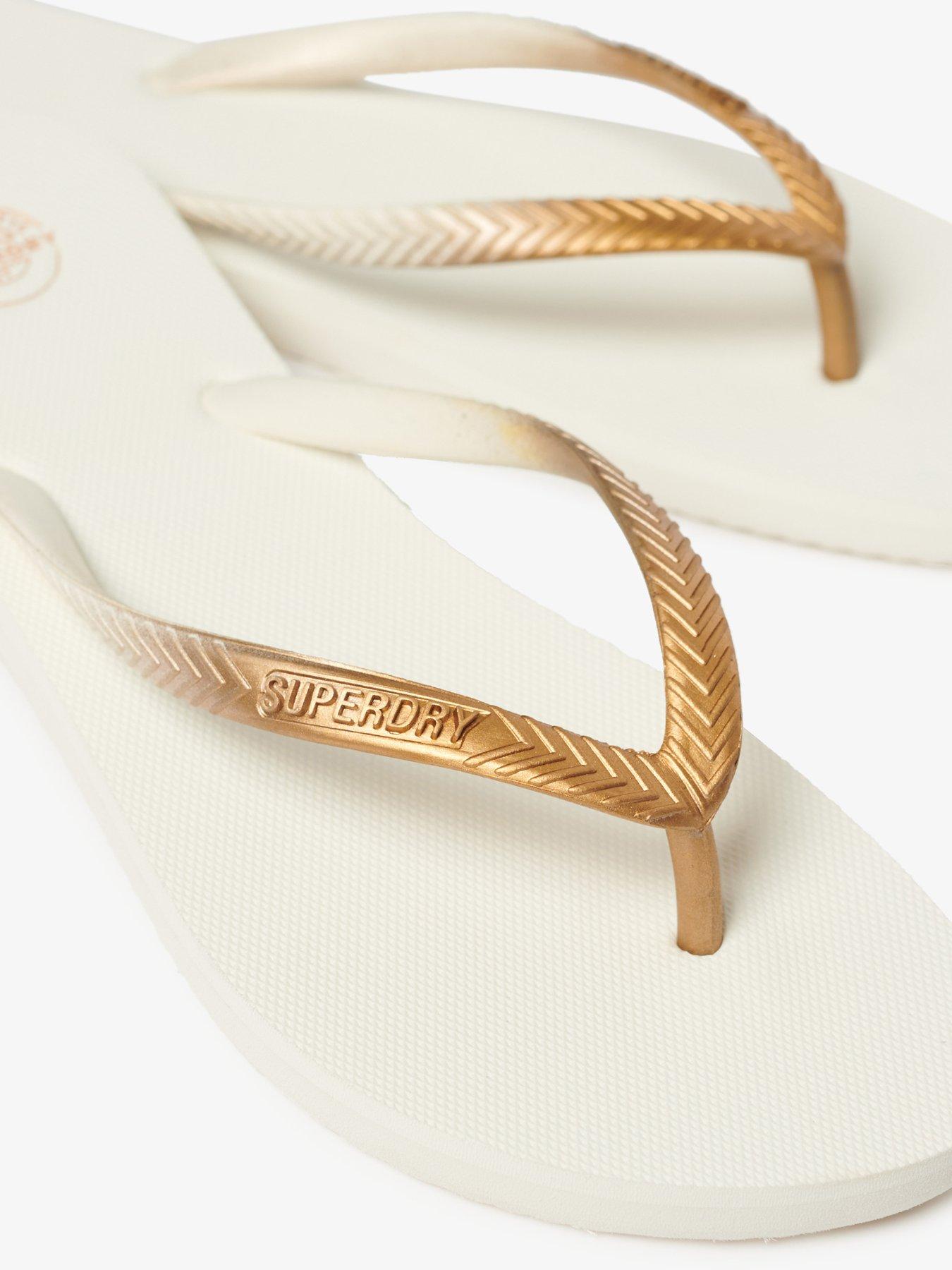  image of superdry-metallic-flip-flops-white